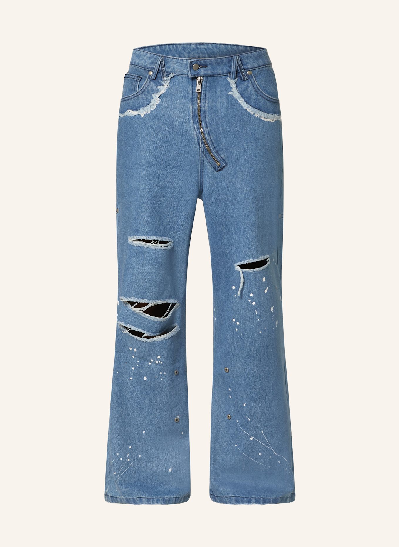 ATELIER D’ROUPA Destroyed Jeans Regular Fit: BLUE