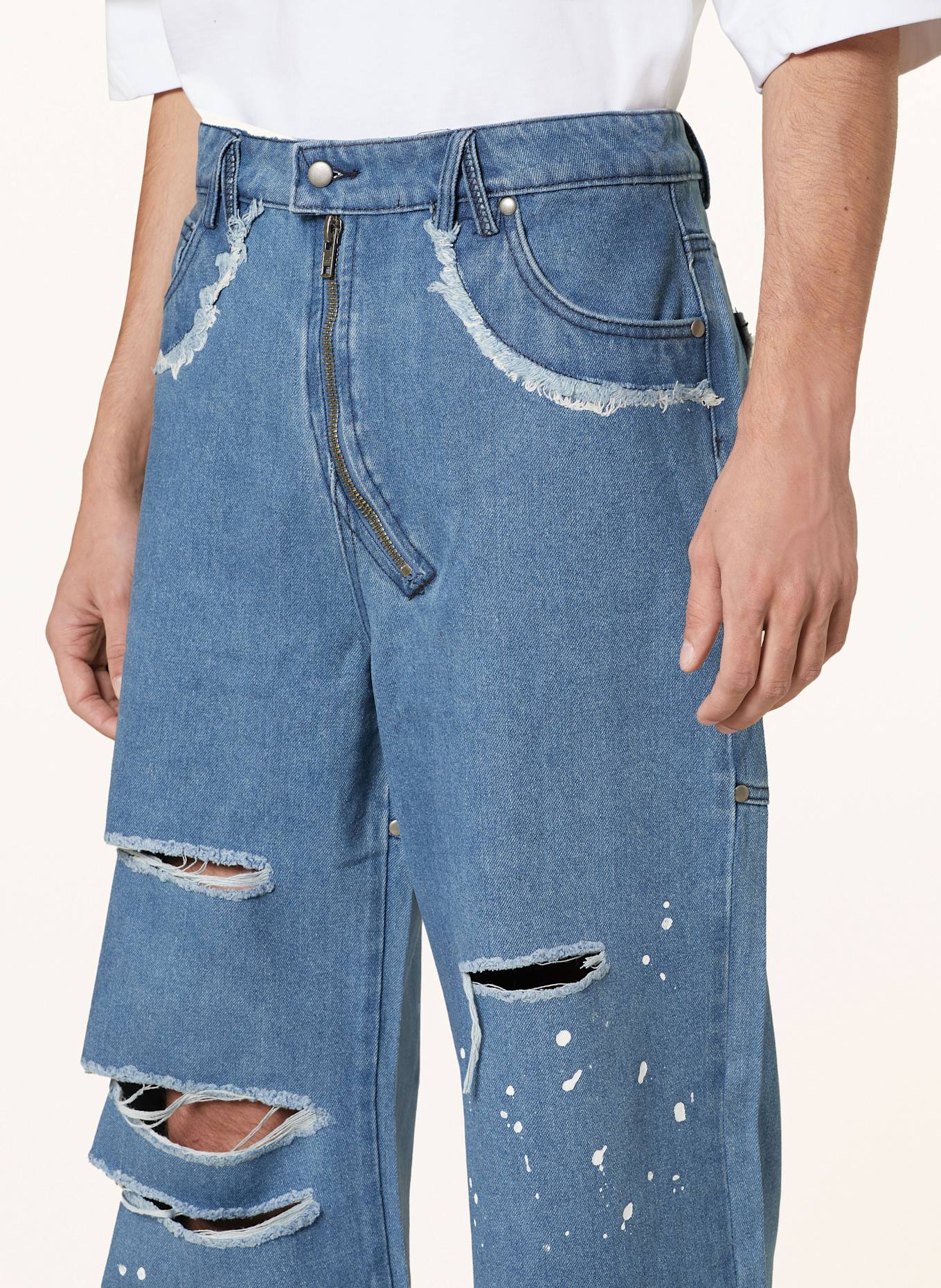 ATELIER D’ROUPA Destroyed Jeans Regular Fit: BLUE