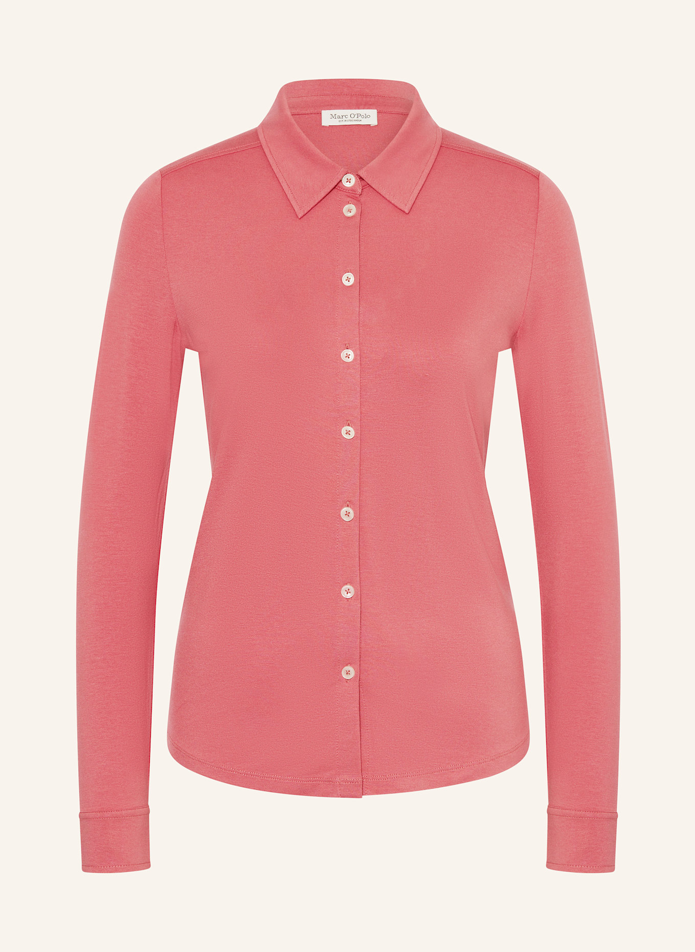 Marc O'Polo Hemdbluse aus Jersey: HELLROT