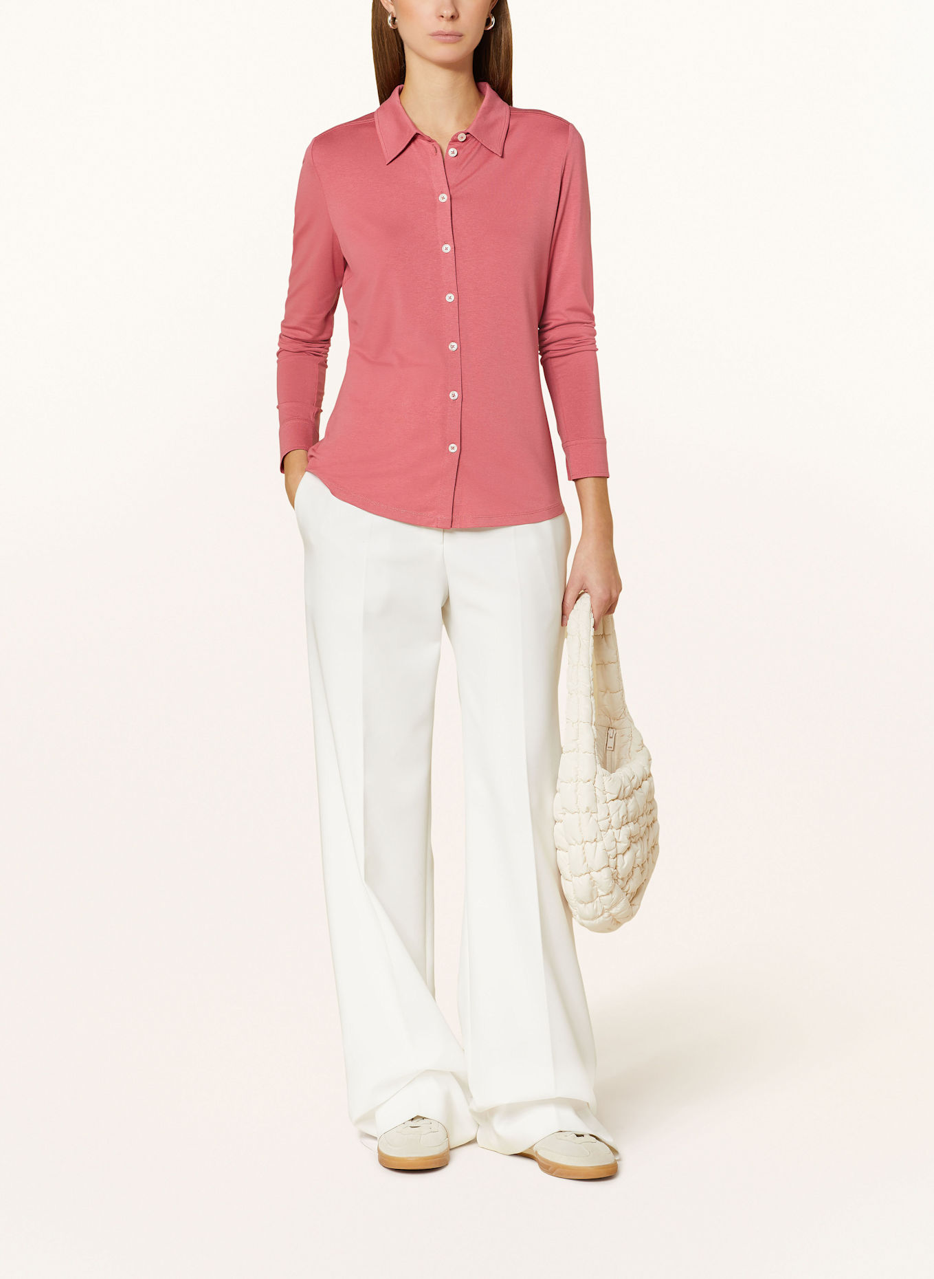 Marc O'Polo Hemdbluse aus Jersey: HELLROT