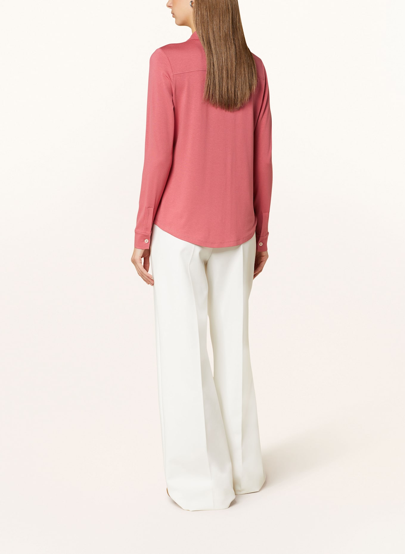 Marc O'Polo Hemdbluse aus Jersey: HELLROT