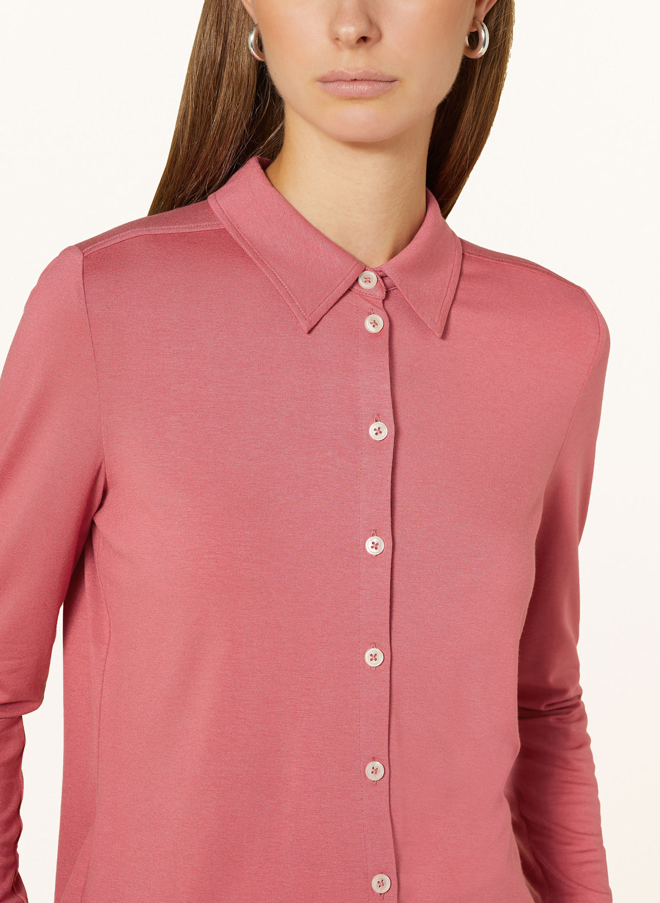 Marc O'Polo Hemdbluse aus Jersey: HELLROT