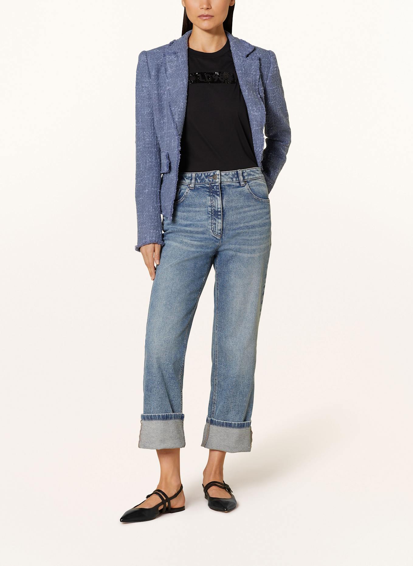 LUISA CERANO Straight Jeans: 234 blue