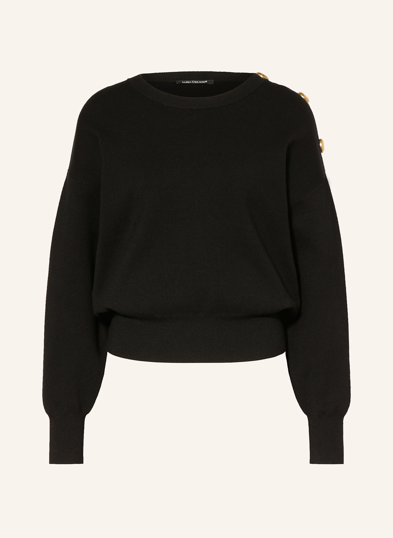LUISA CERANO Sweater: BLACK