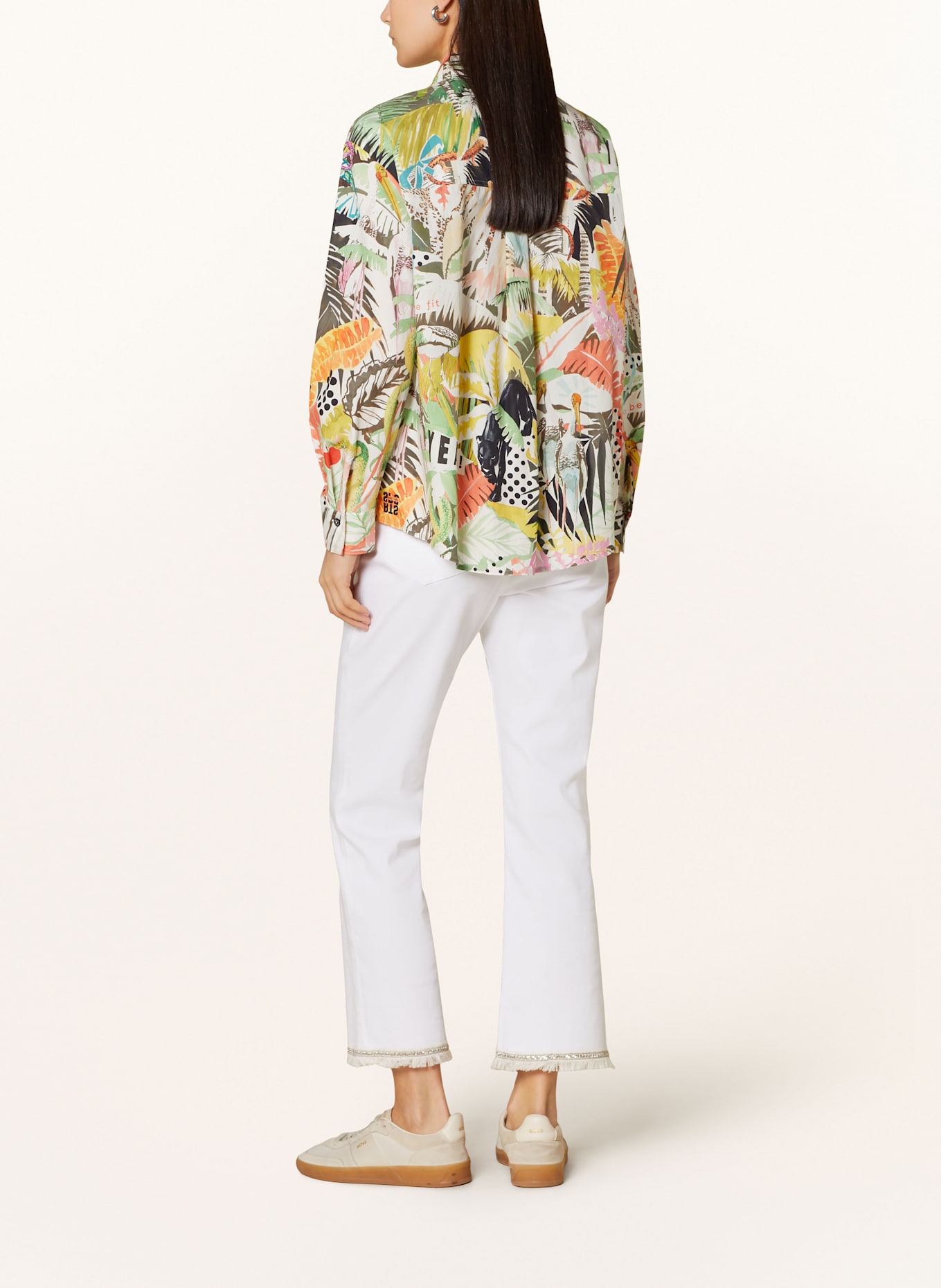 MARC CAIN Jeans FORLI mit Schmucksteinen: WEISS