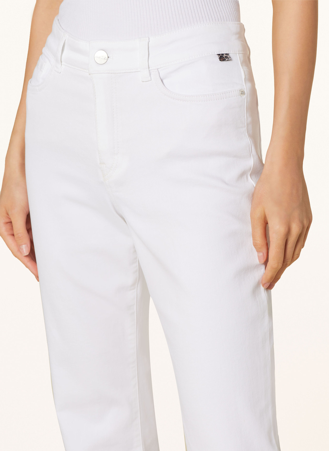 MARC CAIN Jeans FORLI mit Schmucksteinen: WEISS