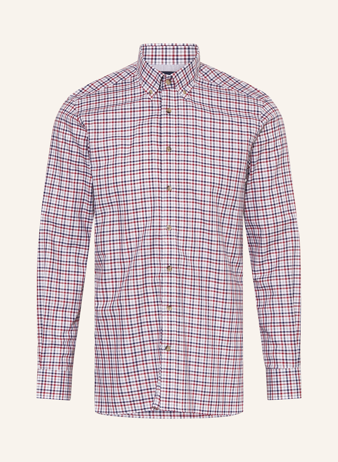 HACKETT LONDON Freizeithemd 3 COL BRUSHED GINGHAM: ROT/ WEISS/ DUNKELBLAU