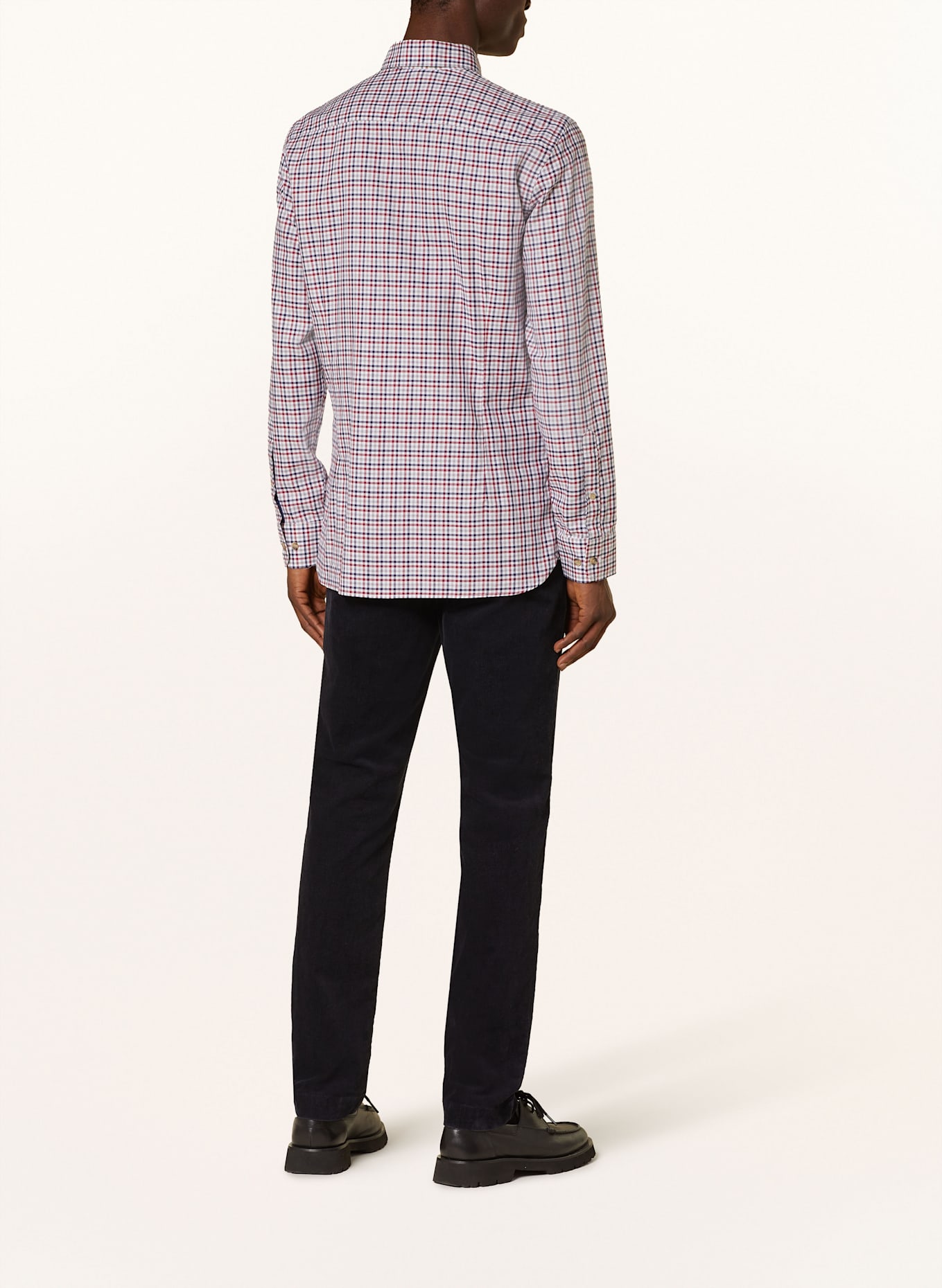 HACKETT LONDON Freizeithemd 3 COL BRUSHED GINGHAM: ROT/ WEISS/ DUNKELBLAU