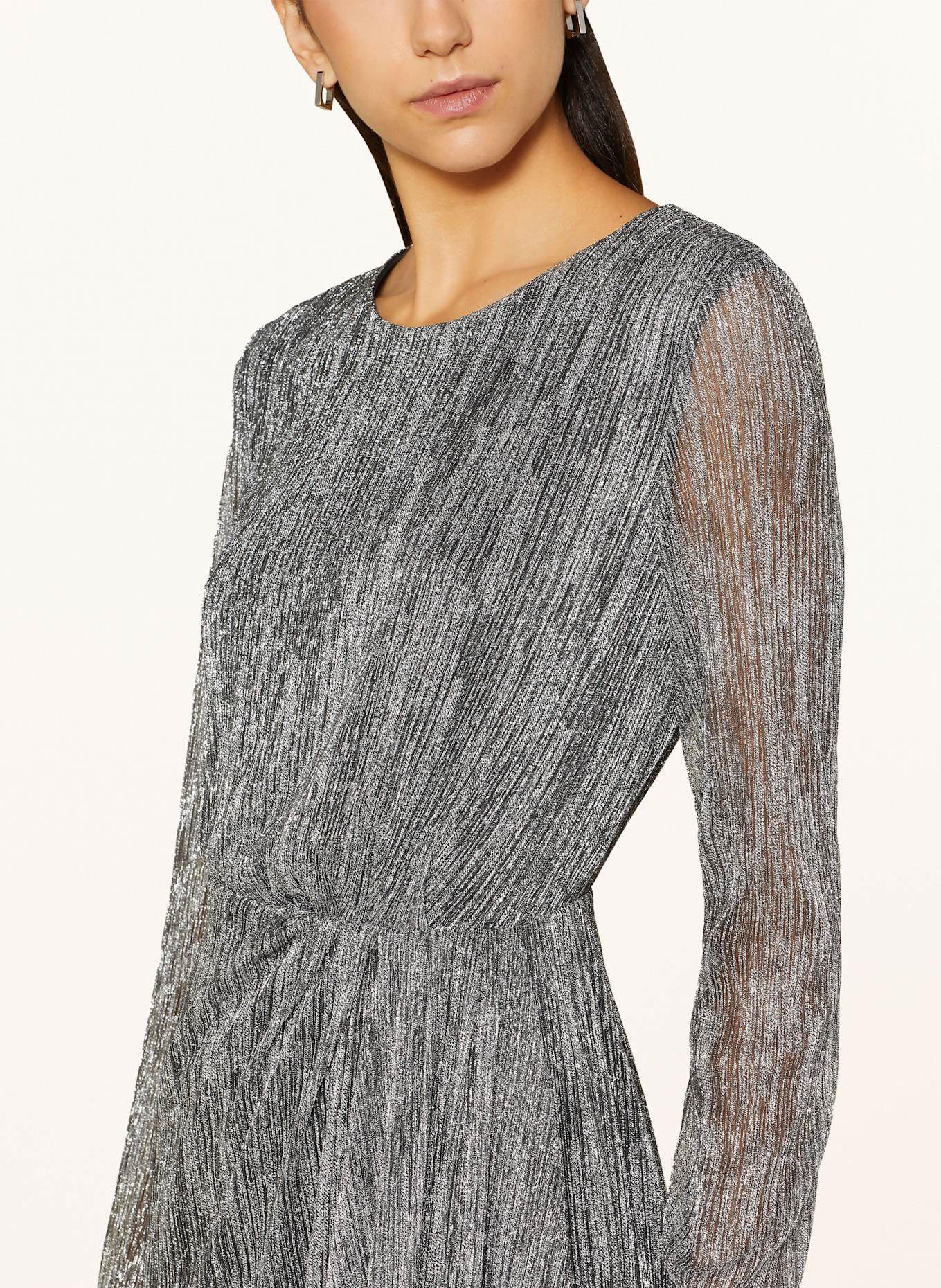 MARC CAIN Kleid mit Glitzergarn: 800 silver