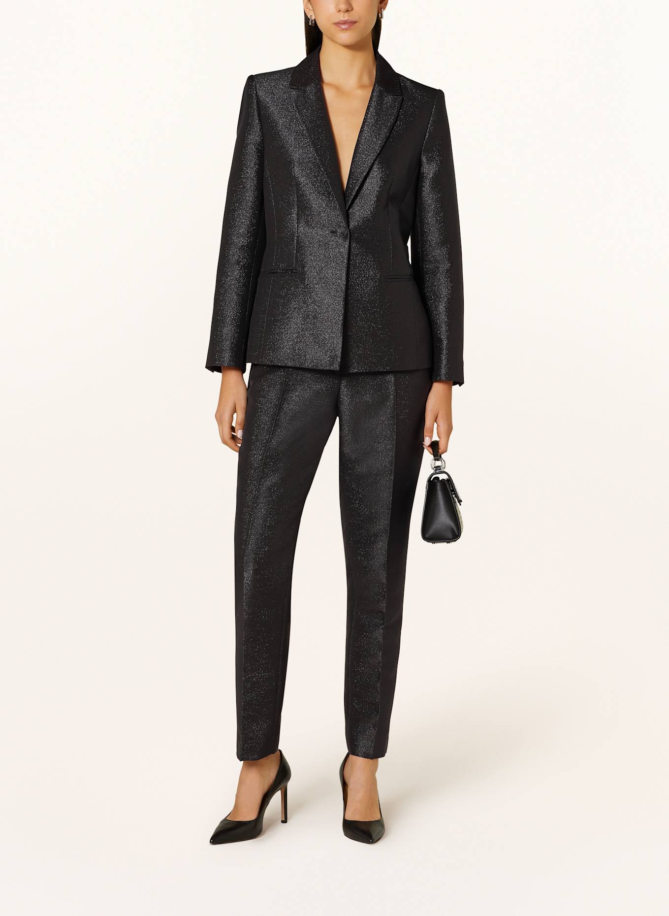 MARC CAIN Blazer mit Glitzergarn, Farbe: 900 BLACK (Bild 2)