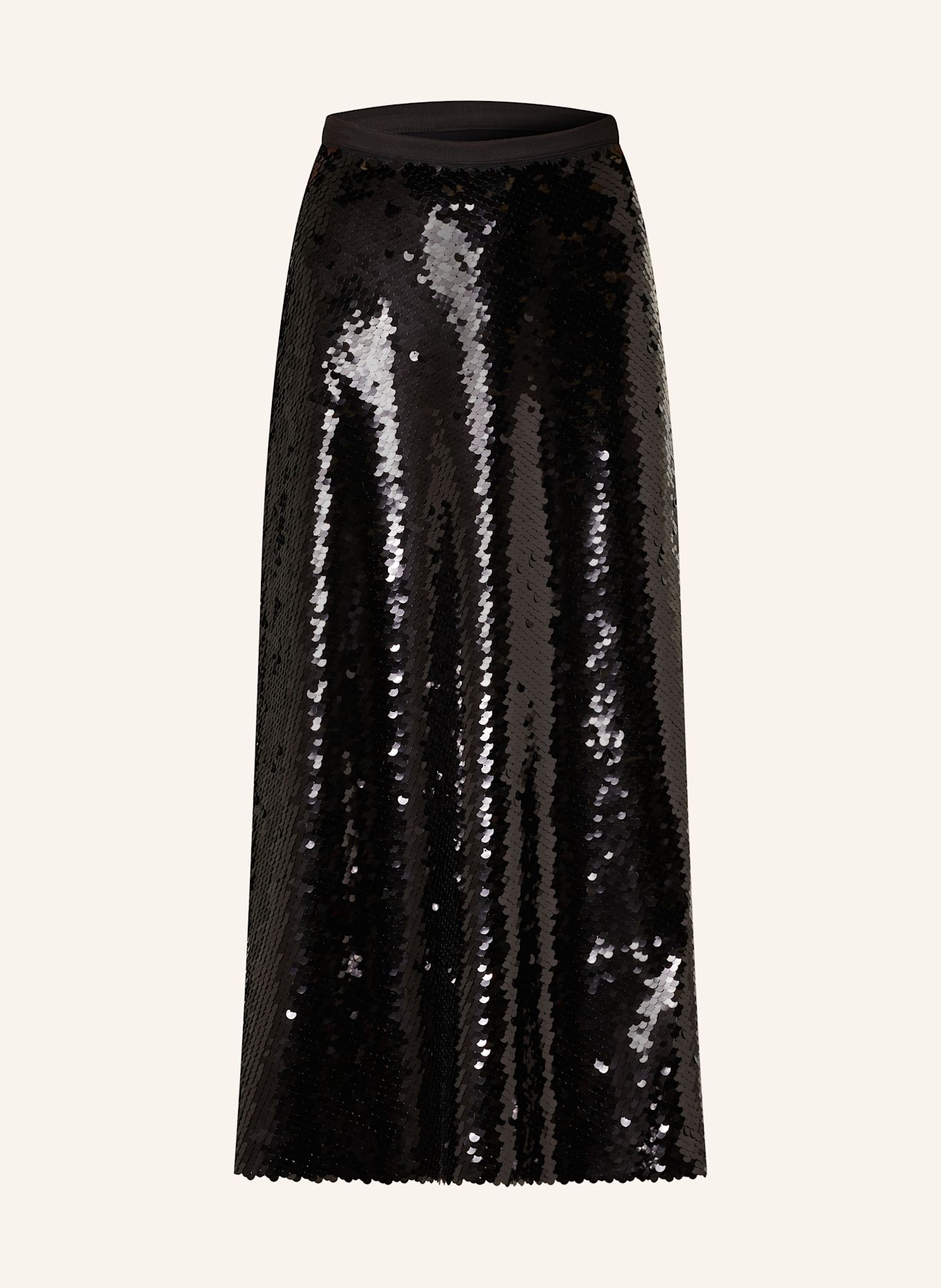 MARC CAIN Rock mit Pailletten: 900 BLACK