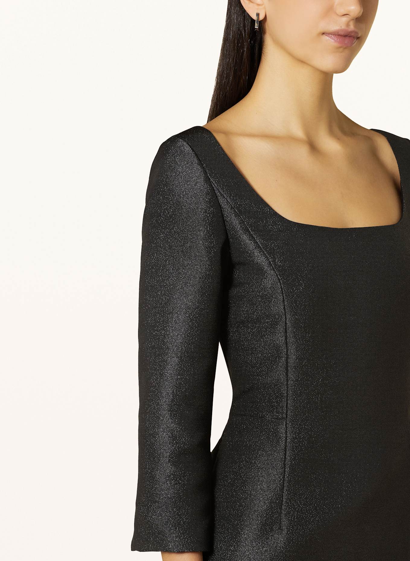 MARC CAIN Dress with glitter thread: 900 BLACK