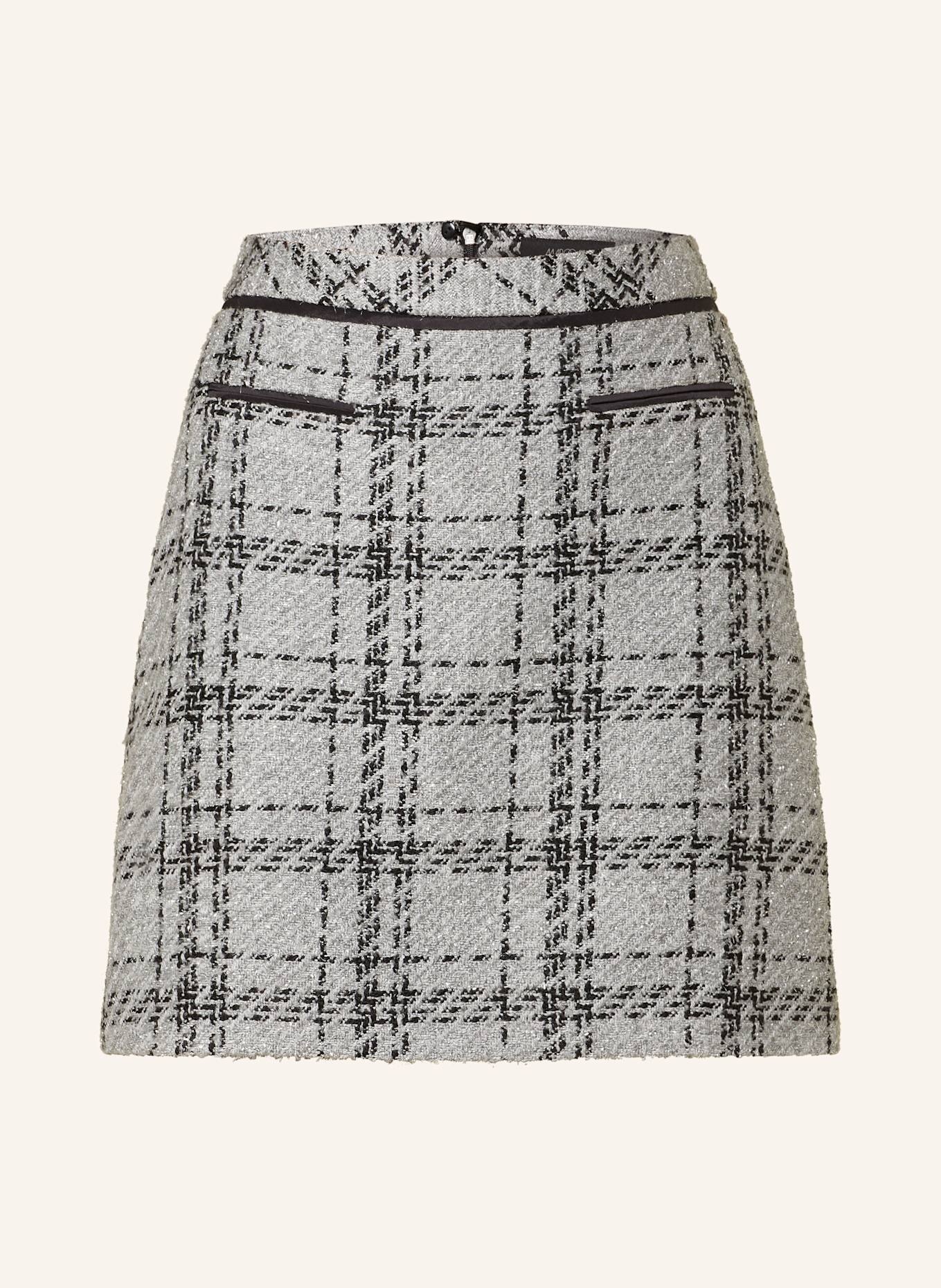 MARC CAIN Tvídová sukně s třpytivou přízí: 801 platinum grey