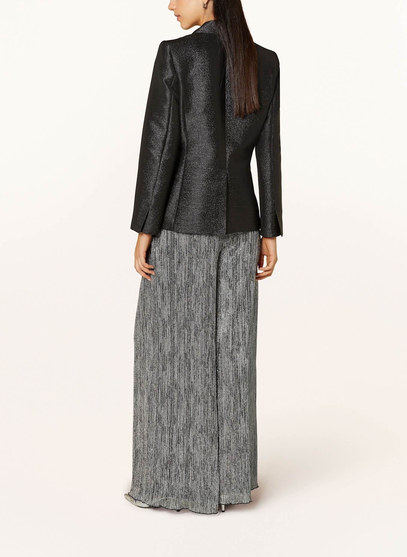 MARC CAIN Marlenehose mit Glitzergarn: 800 silver