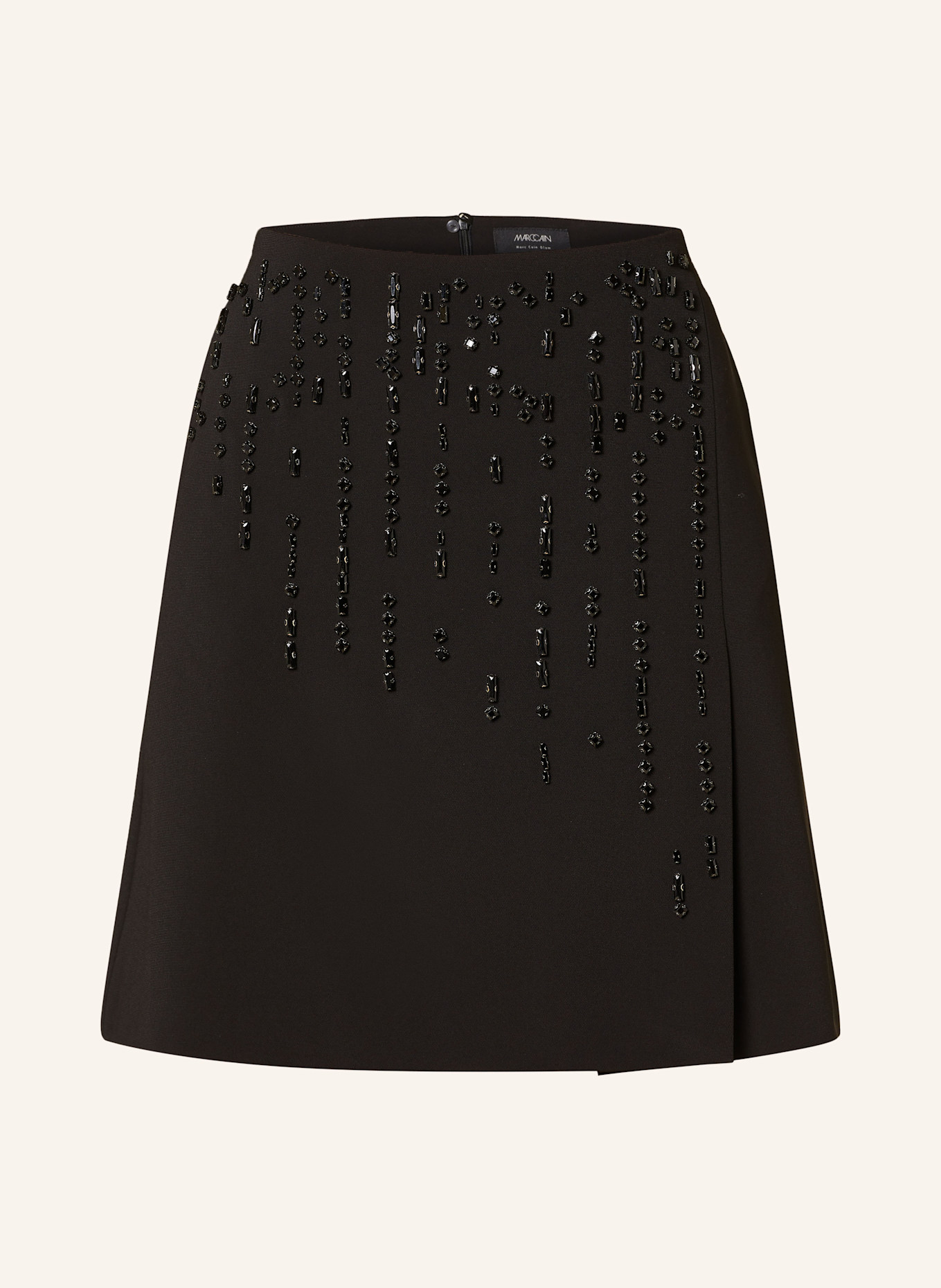 MARC CAIN Spódnica z ozdobnymi kamykami: 900 BLACK