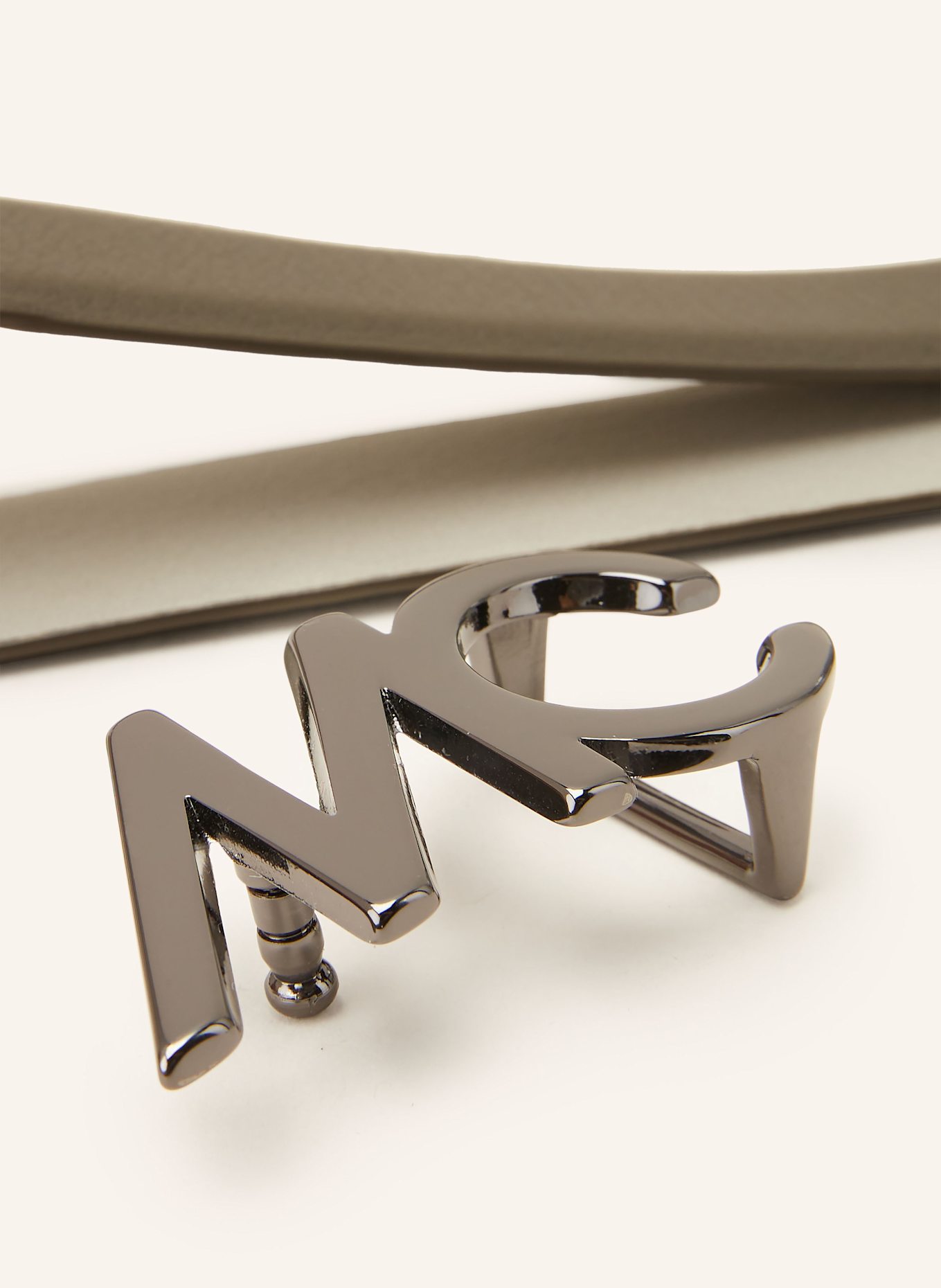 MARC CAIN Pasek skórzany dwustronny: 581 sage powder