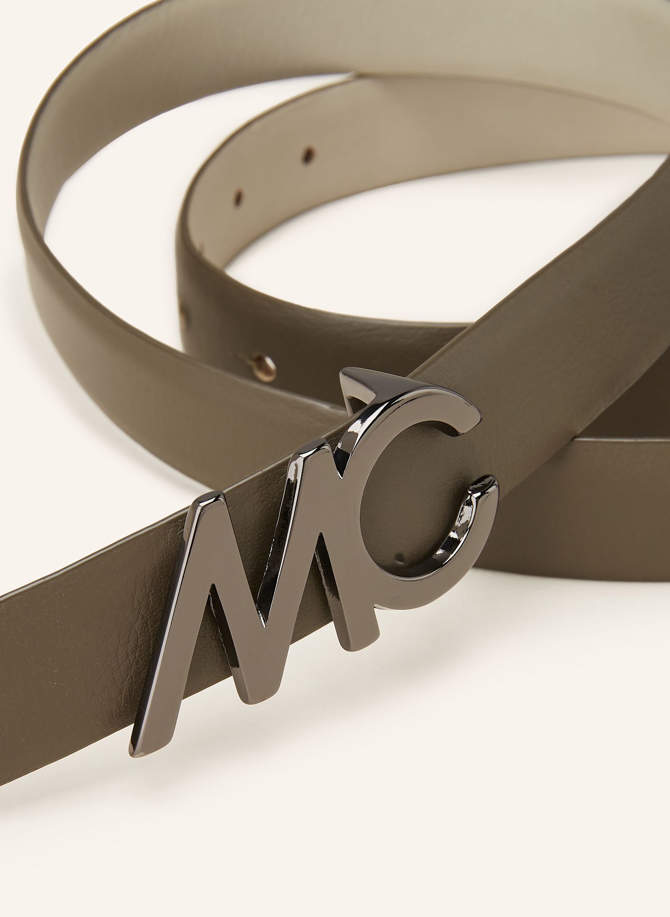 MARC CAIN Pasek skórzany dwustronny: 581 sage powder