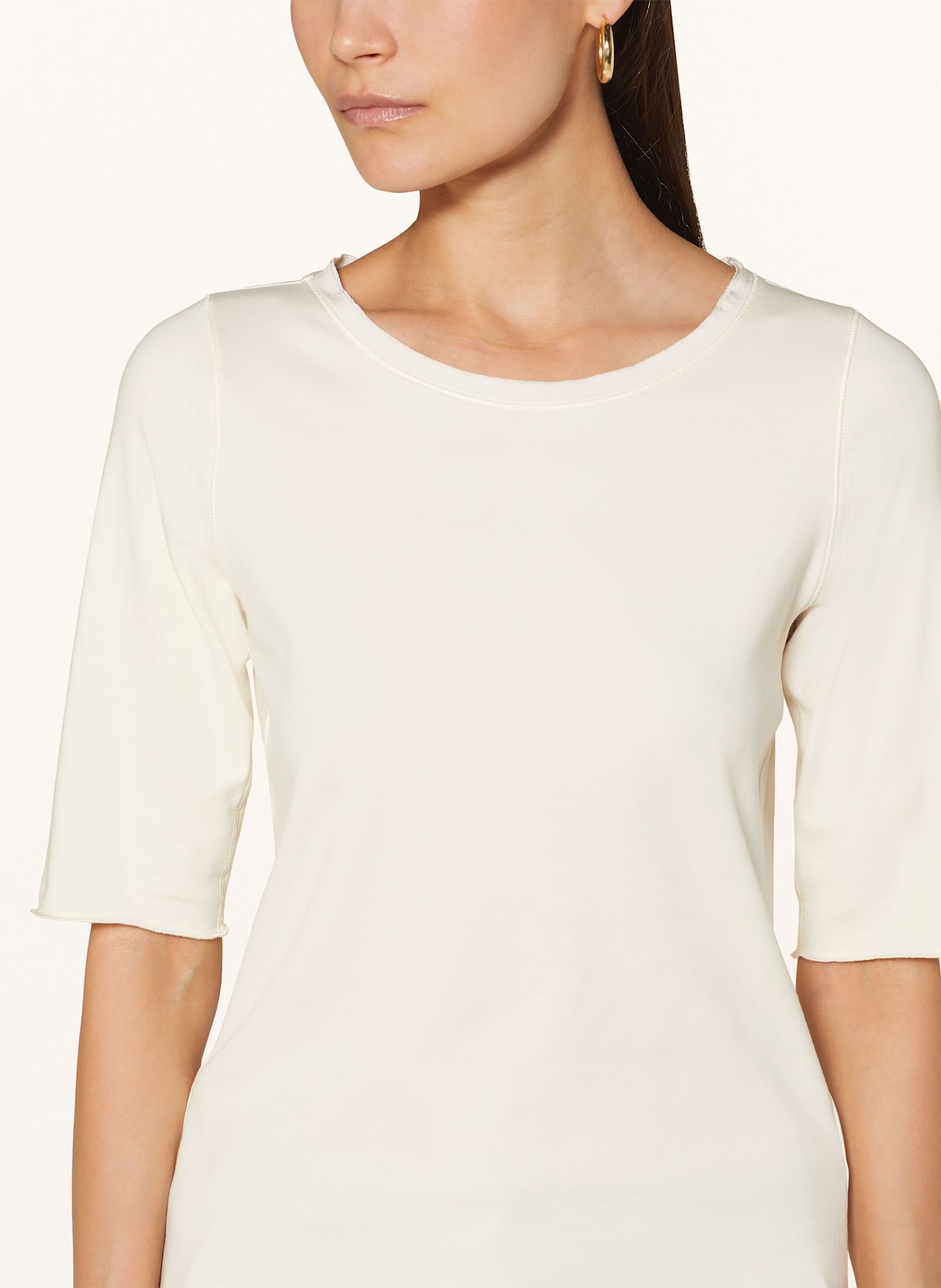 MARC CAIN Tričko s 3/4 rukávem: 112 bright ecru