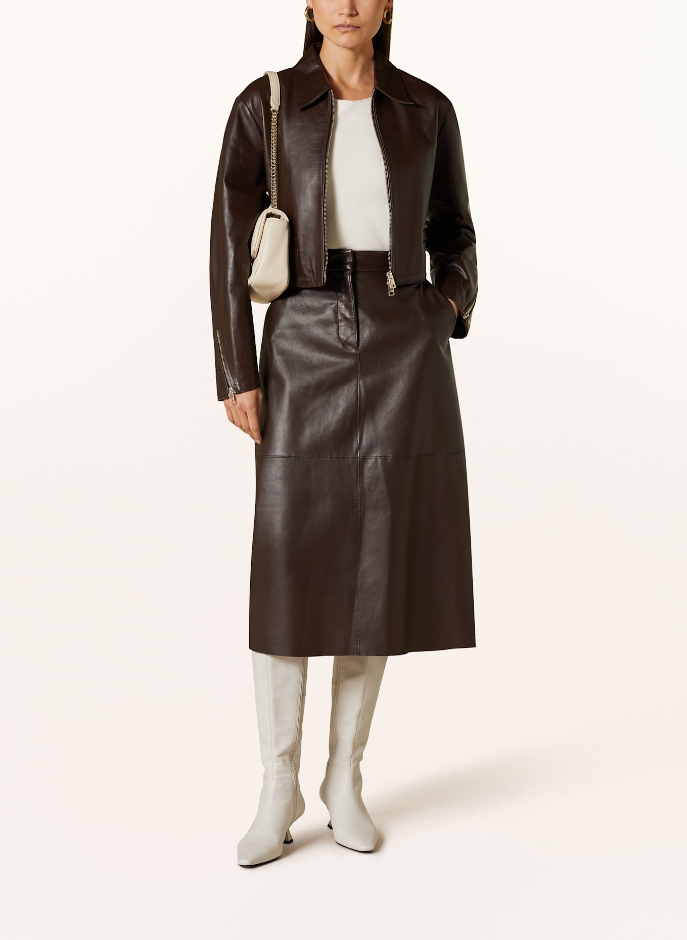 MARC CAIN Tričko s 3/4 rukávem: 112 bright ecru