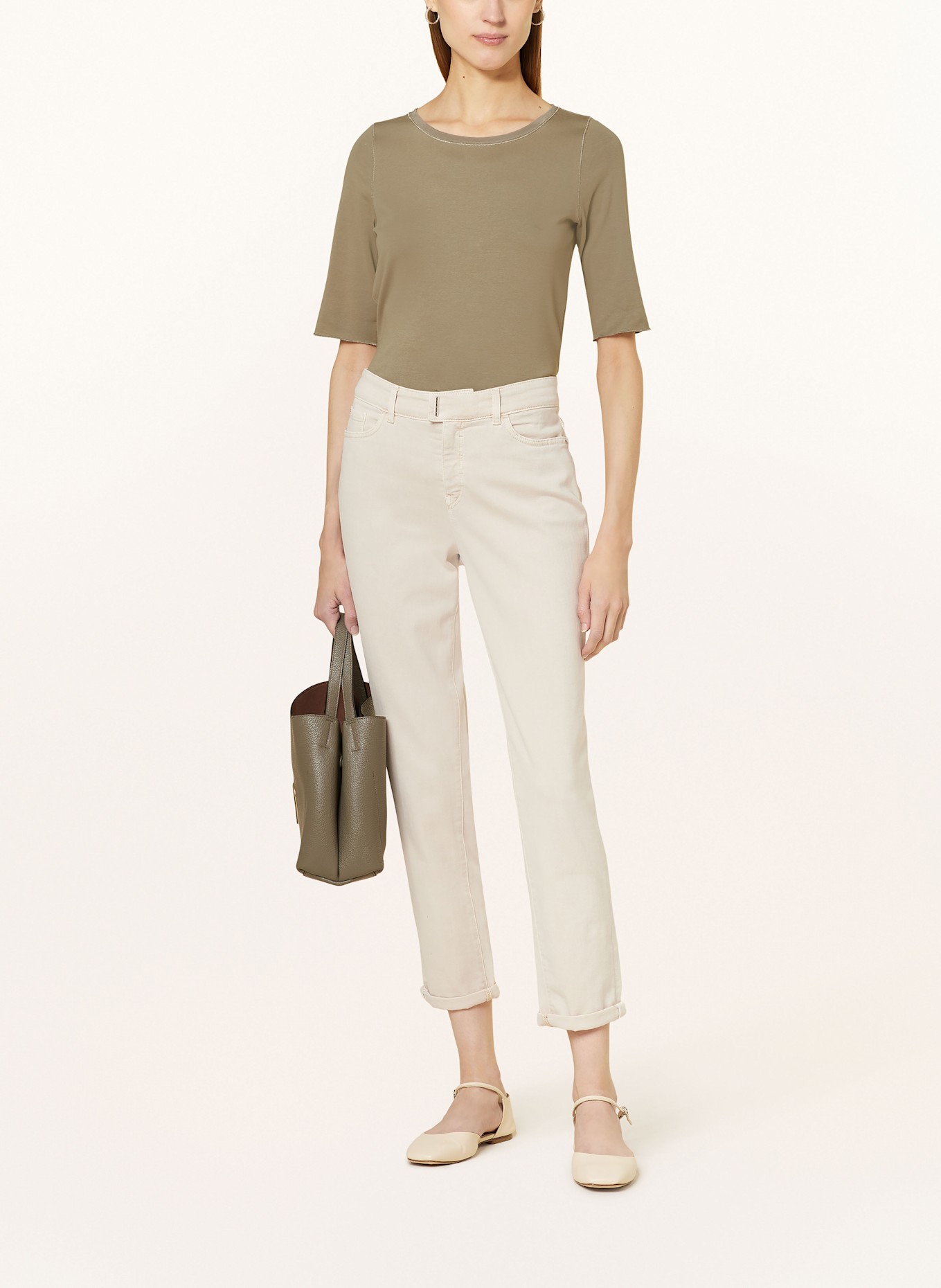 MARC CAIN Shirt mit 3/4-Arm: 581 sage powder