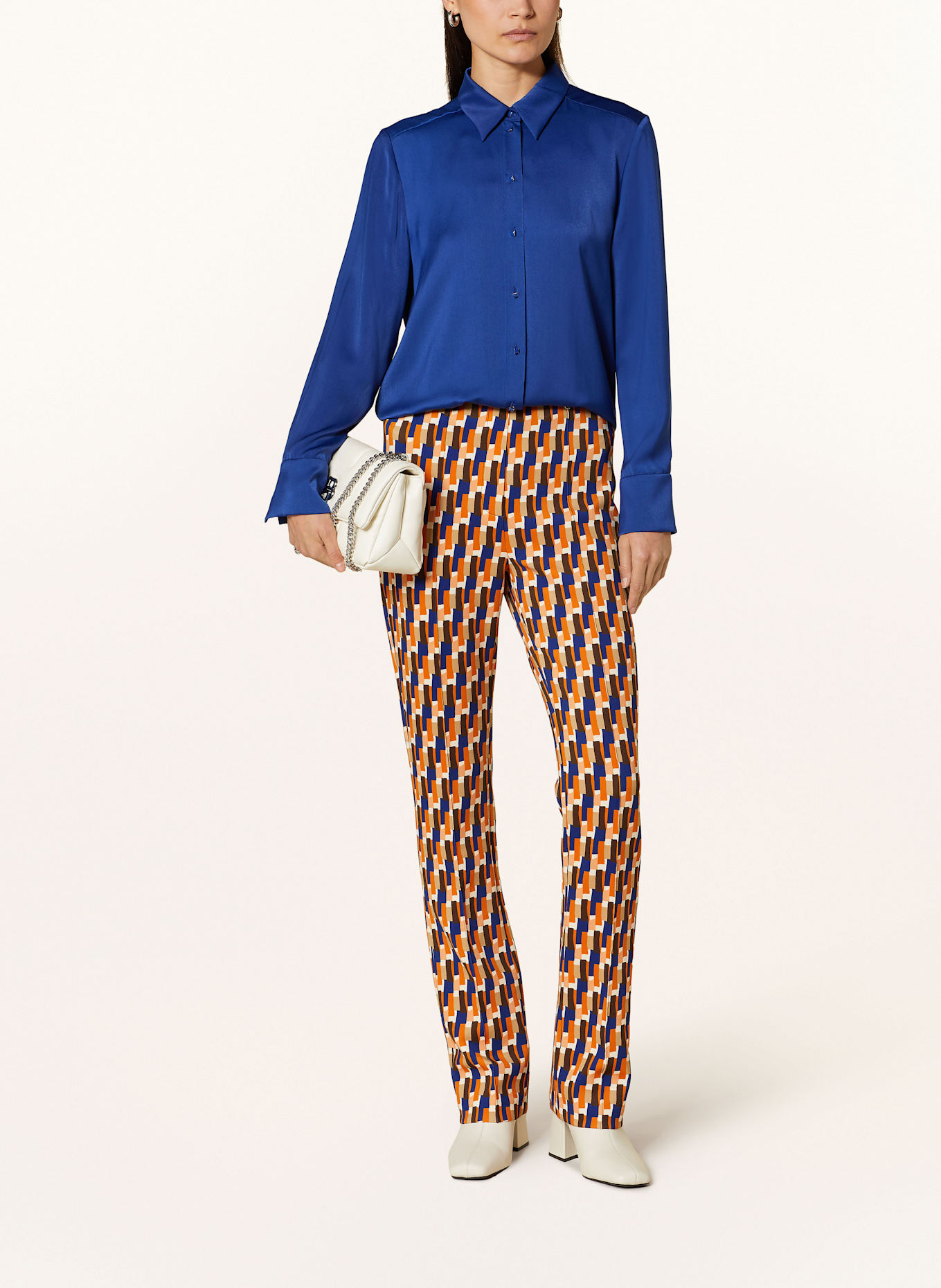 MARC CAIN Hemdbluse aus Satin: 368 deep royal blue