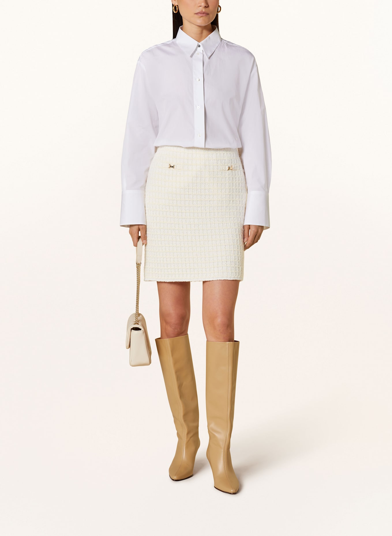 MARC CAIN Strickrock: 112 bright ecru