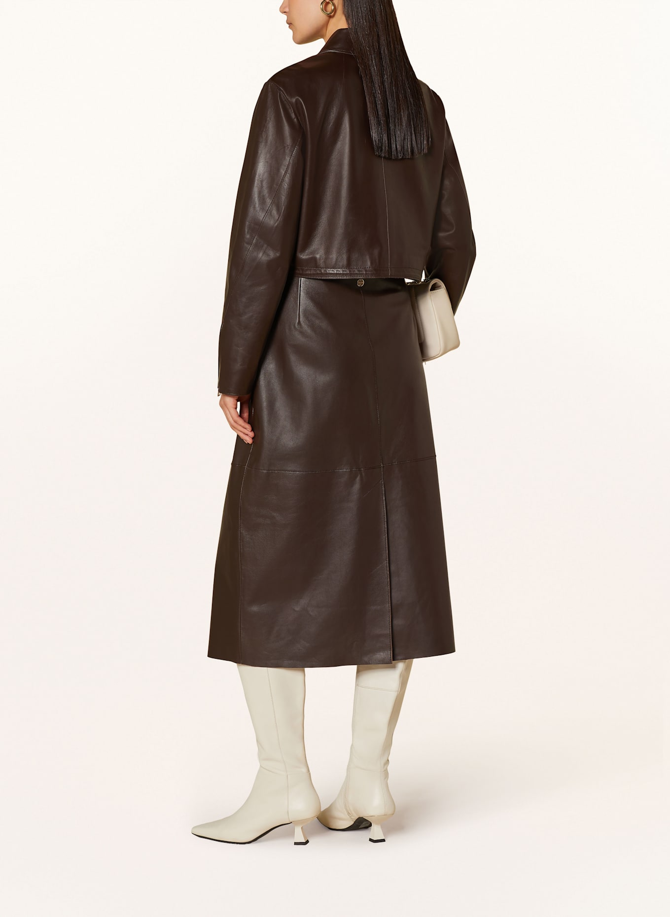 MARC CAIN Lederrock: 699 dark wood