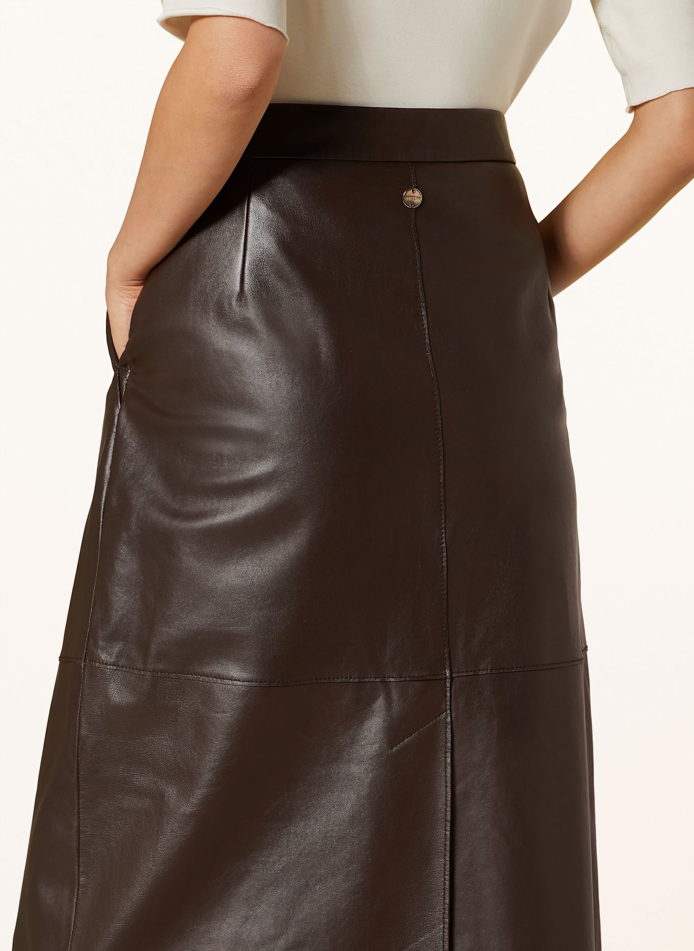 MARC CAIN Lederrock: 699 dark wood