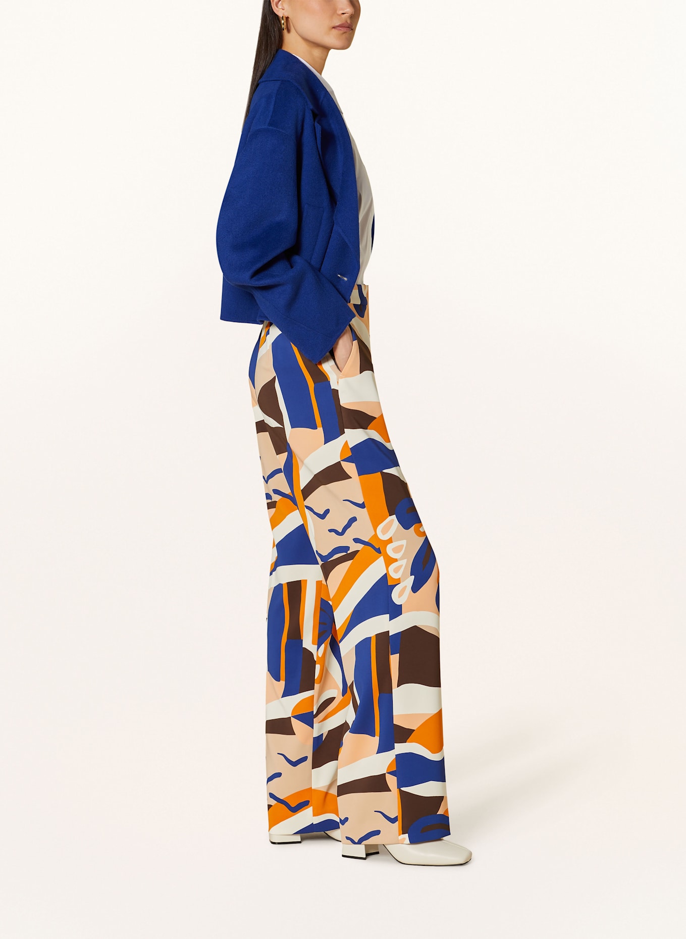 MARC CAIN Wide leg trousers WUKARI: 368 deep royal blue