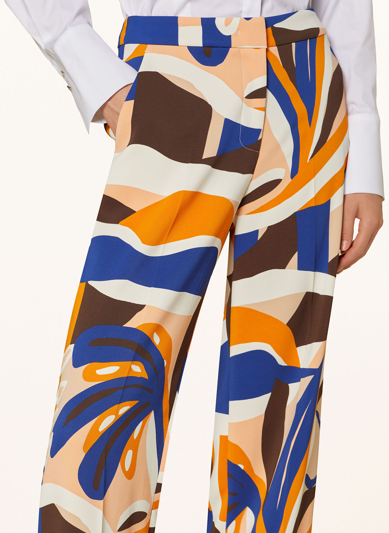 MARC CAIN Wide leg trousers WUKARI: 368 deep royal blue