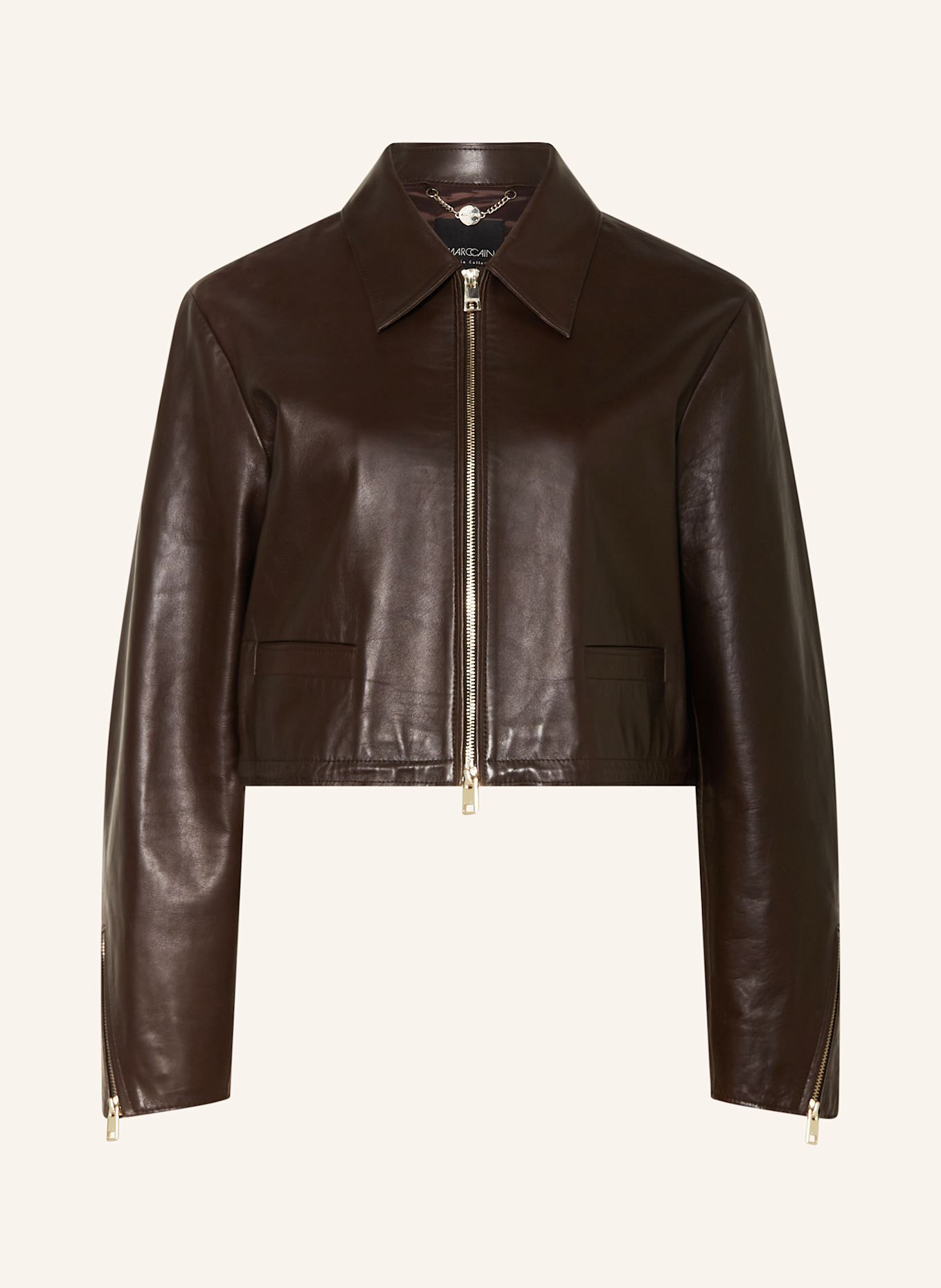 MARC CAIN Kožená bunda: 699 dark wood