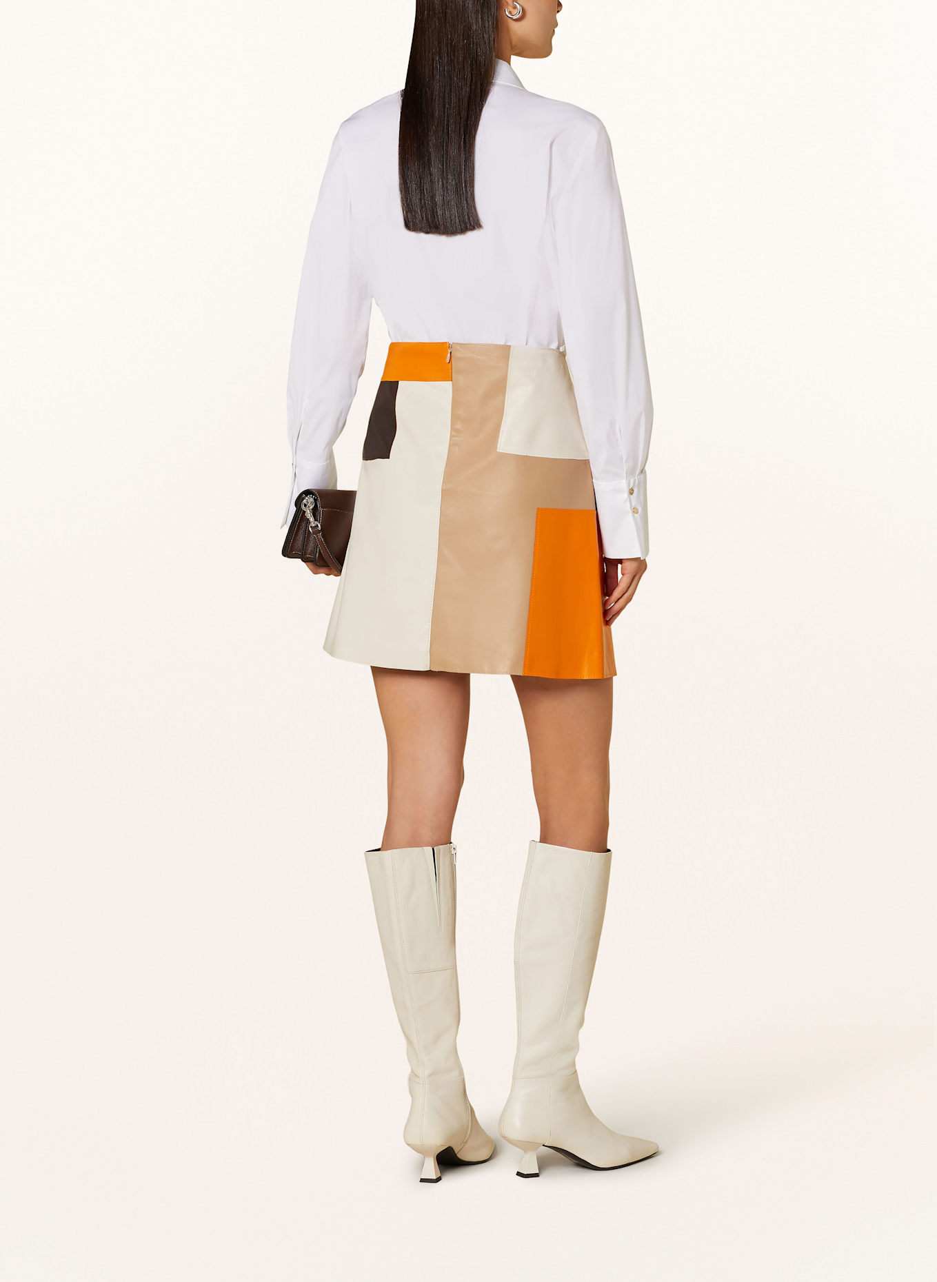 MARC CAIN Lederrock: 445 bright pumpkin