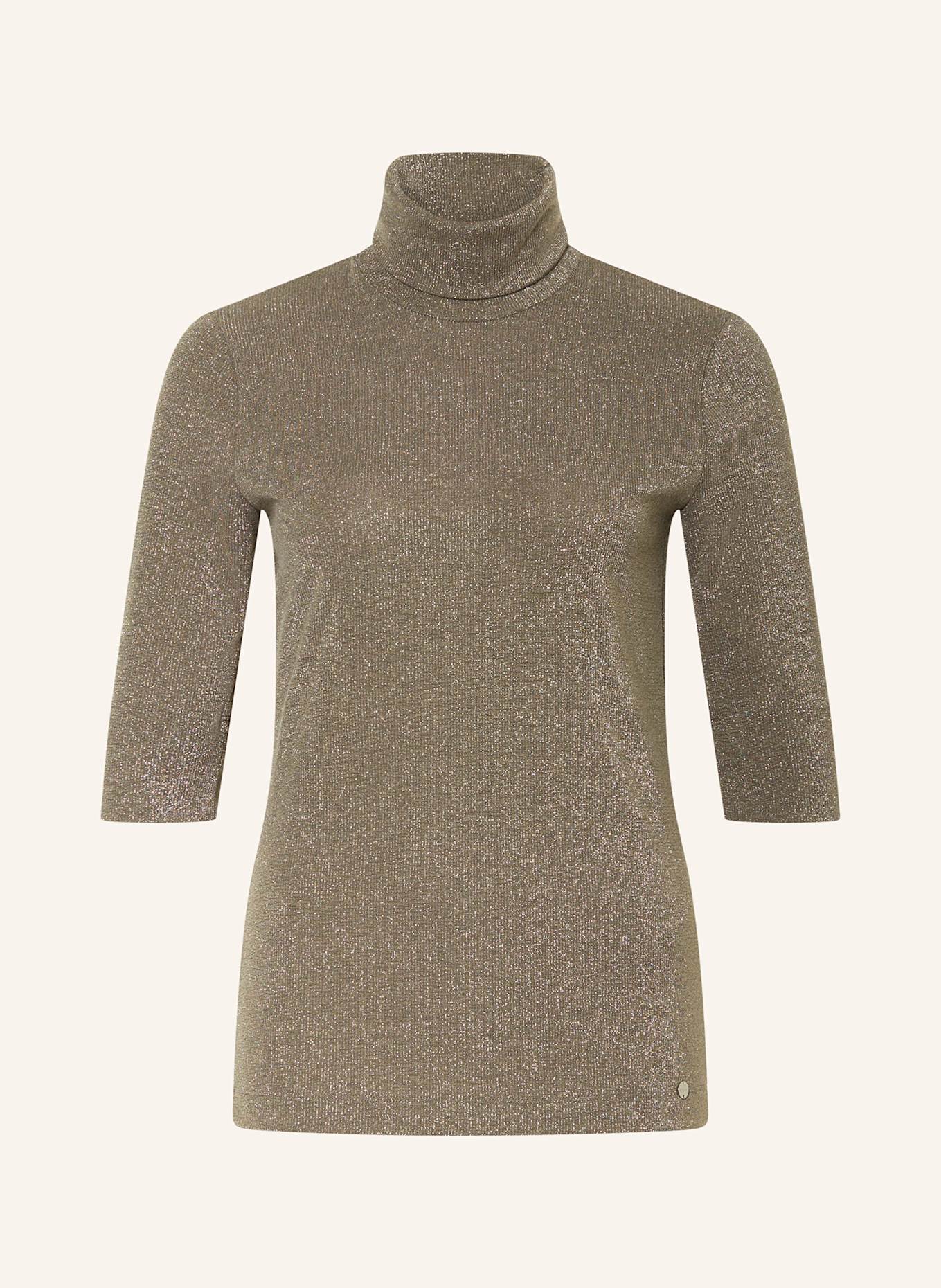MARC CAIN Strickshirt mit Glitzergarn: 581 sage powder