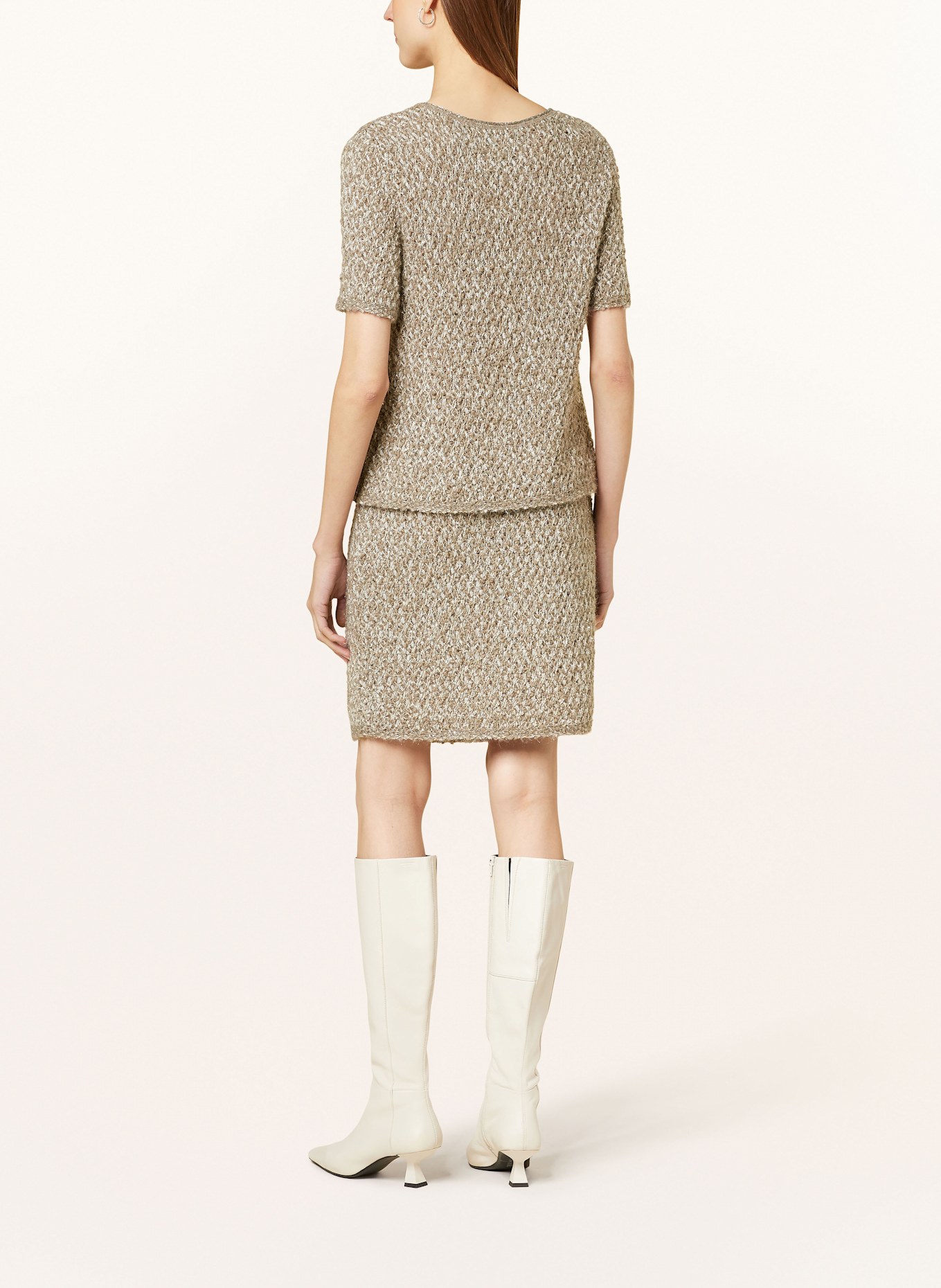 MARC CAIN Strickshirt mit Pailletten, Farbe: 581 sage powder (Bild 3)