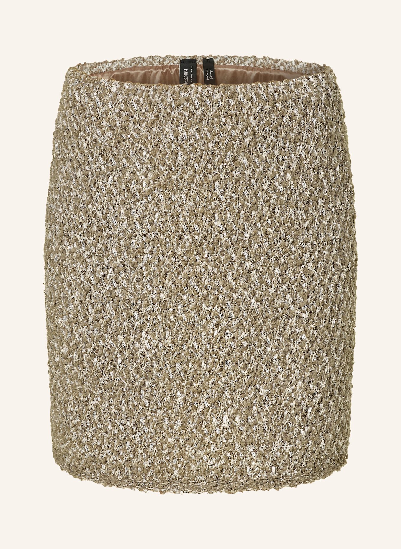 MARC CAIN Strickrock mit Pailletten: 581 sage powder