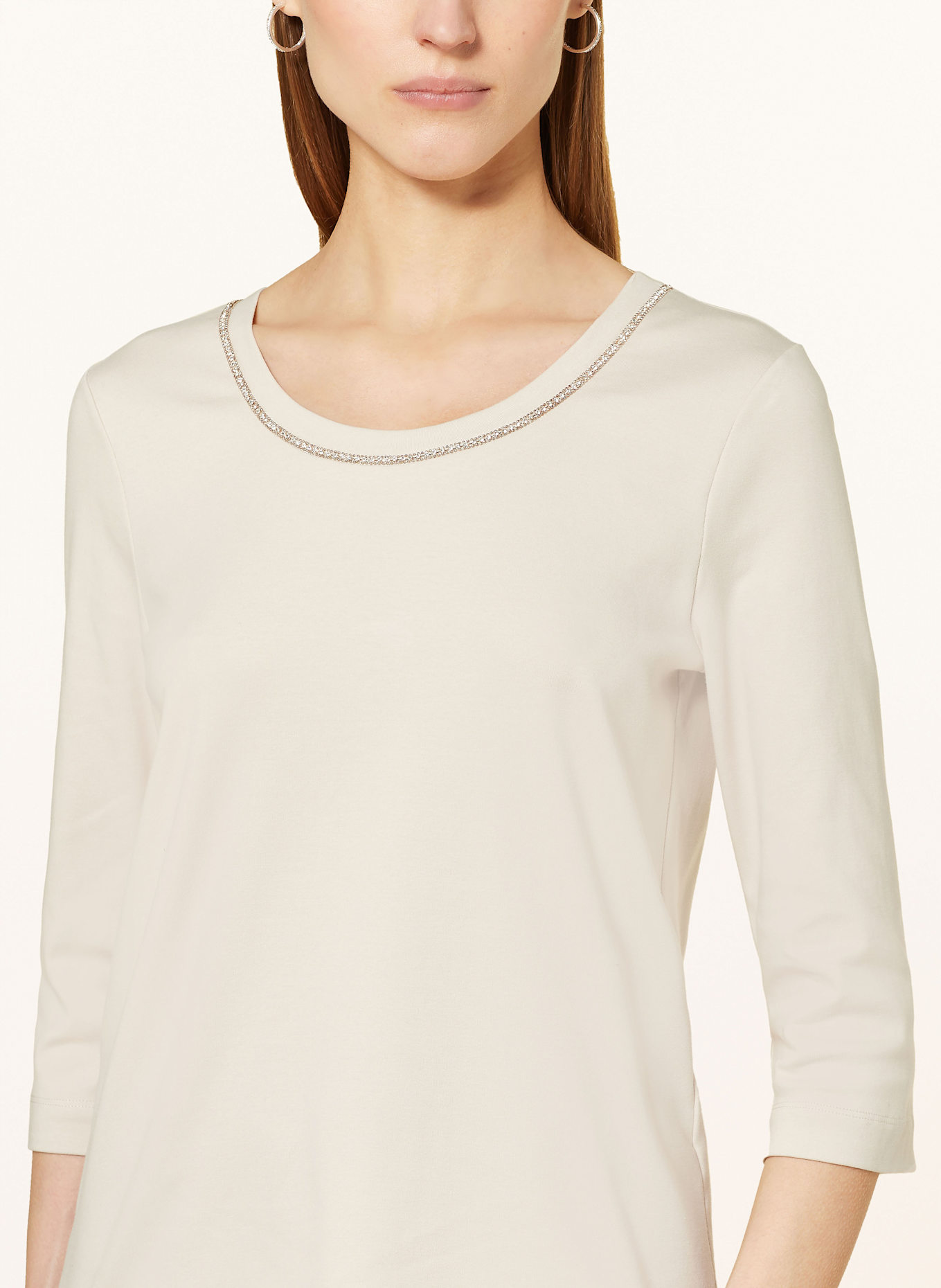 MARC CAIN Jerseyshirt mit 3/4-Arm: 127 deep pearl