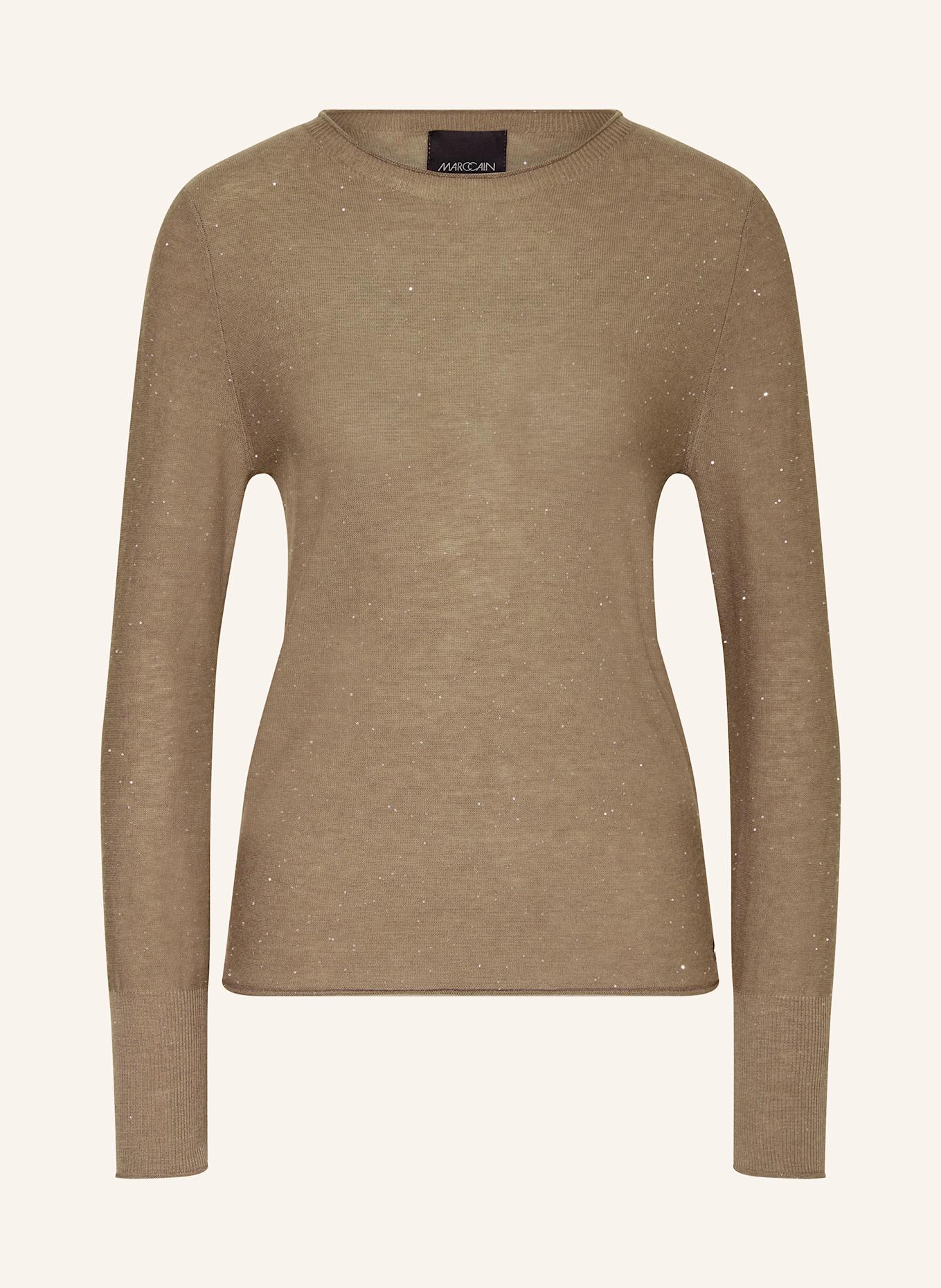 MARC CAIN Sweater with sequins: 581 sage powder