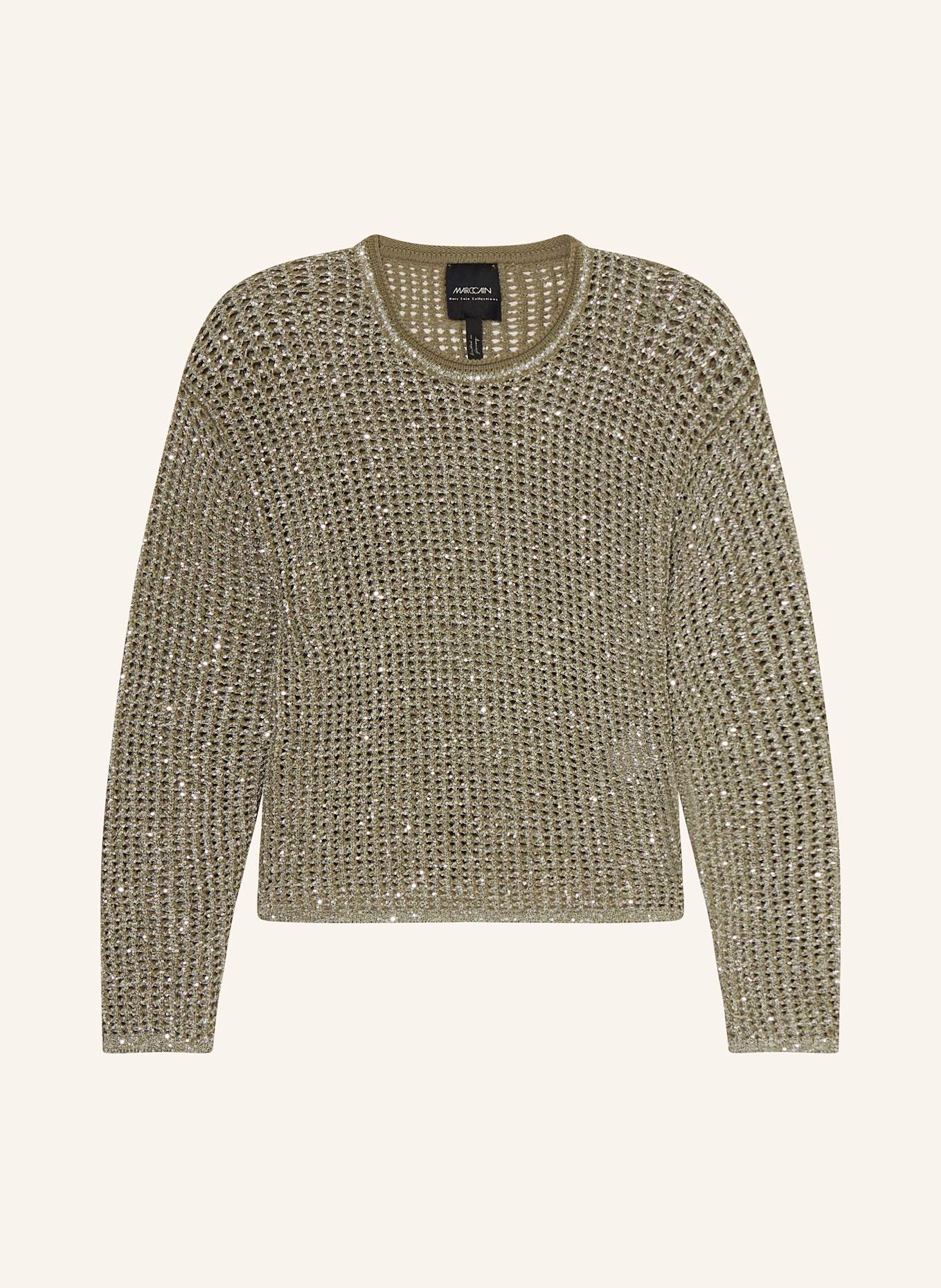 MARC CAIN Sweater with sequins: 581 sage powder