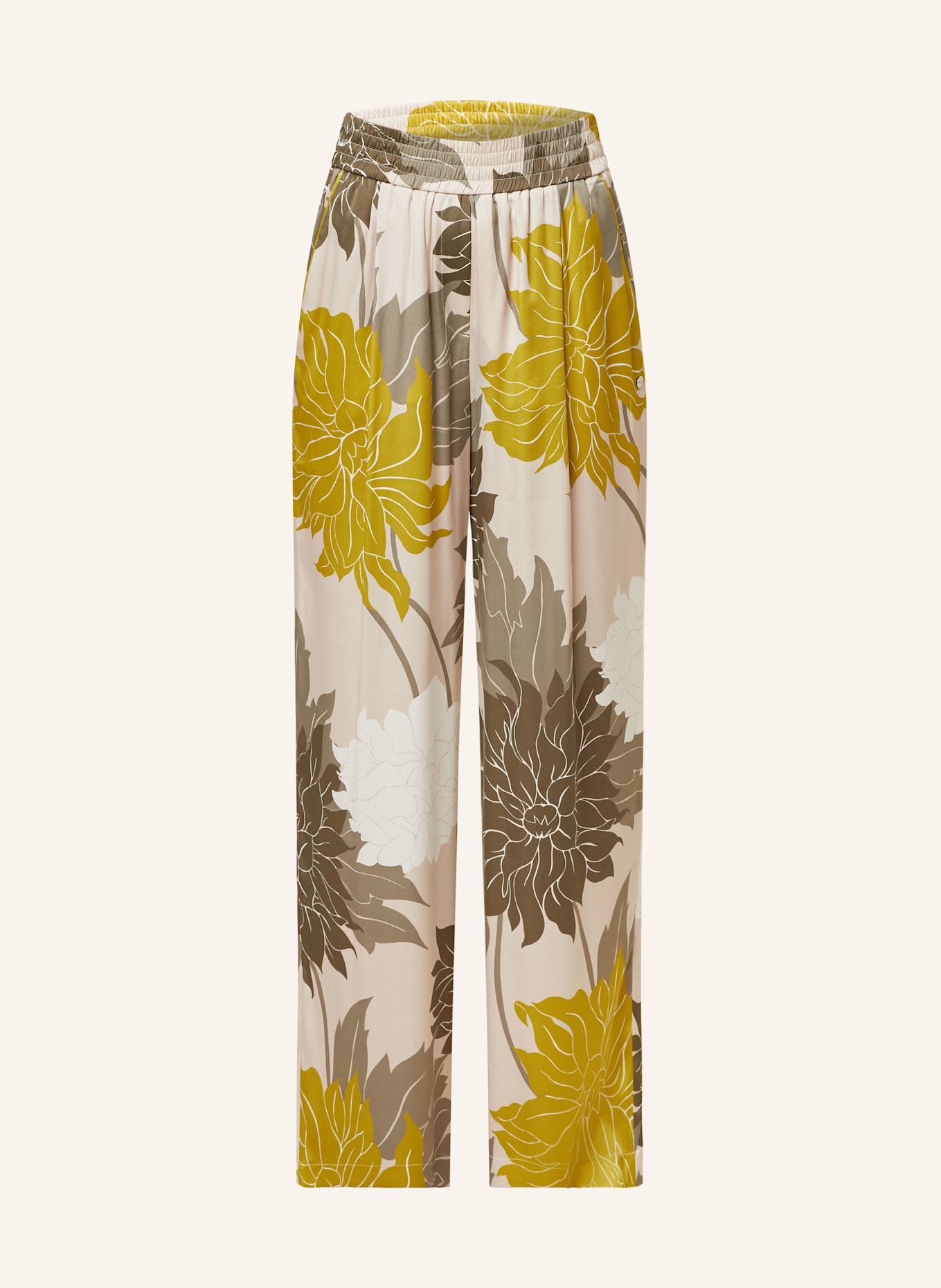 MARC CAIN Silk wide leg trousers WEDI: 127 deep pearl