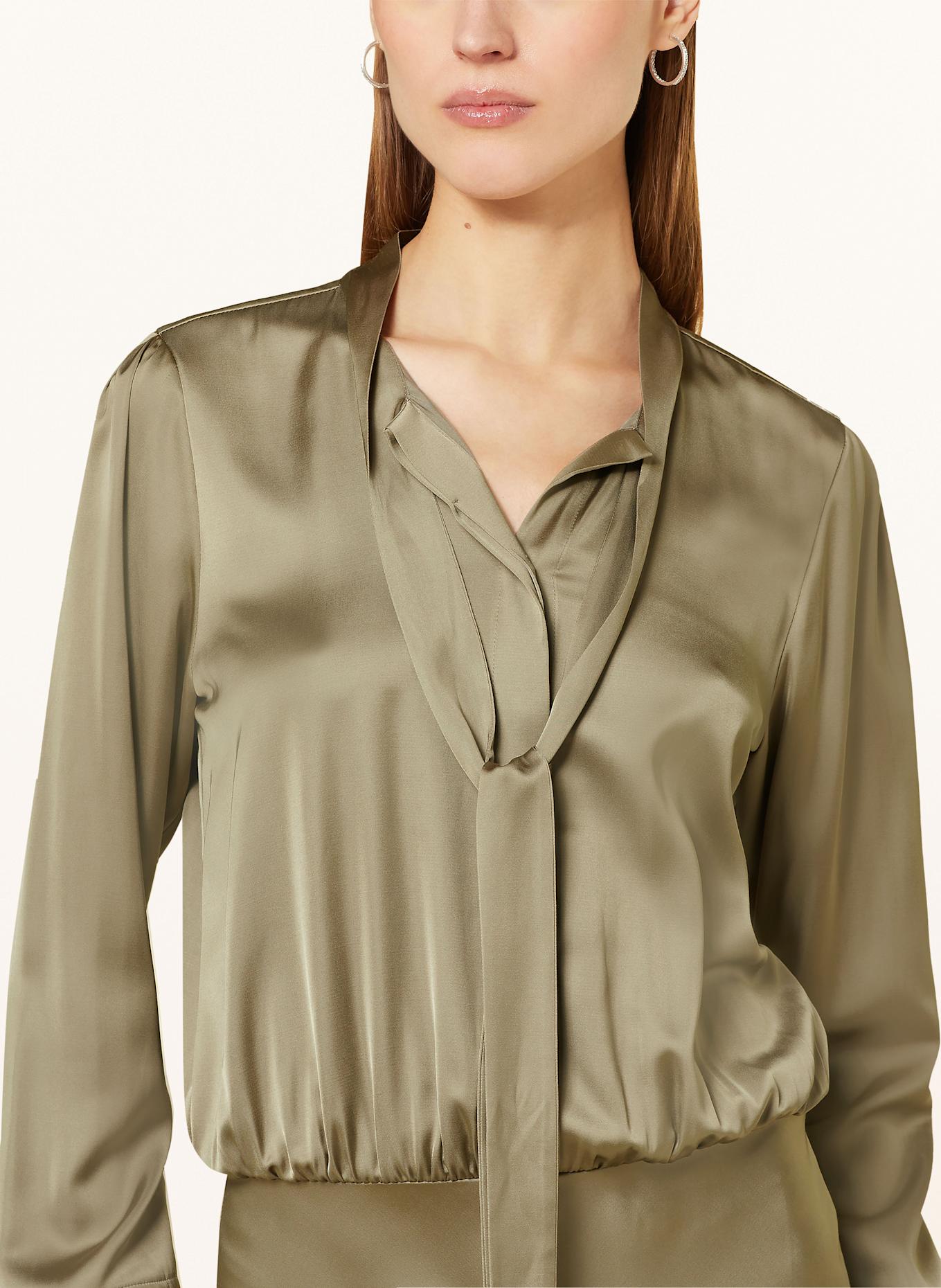 MARC CAIN Satinkleid mit Schluppe: 581 sage powder