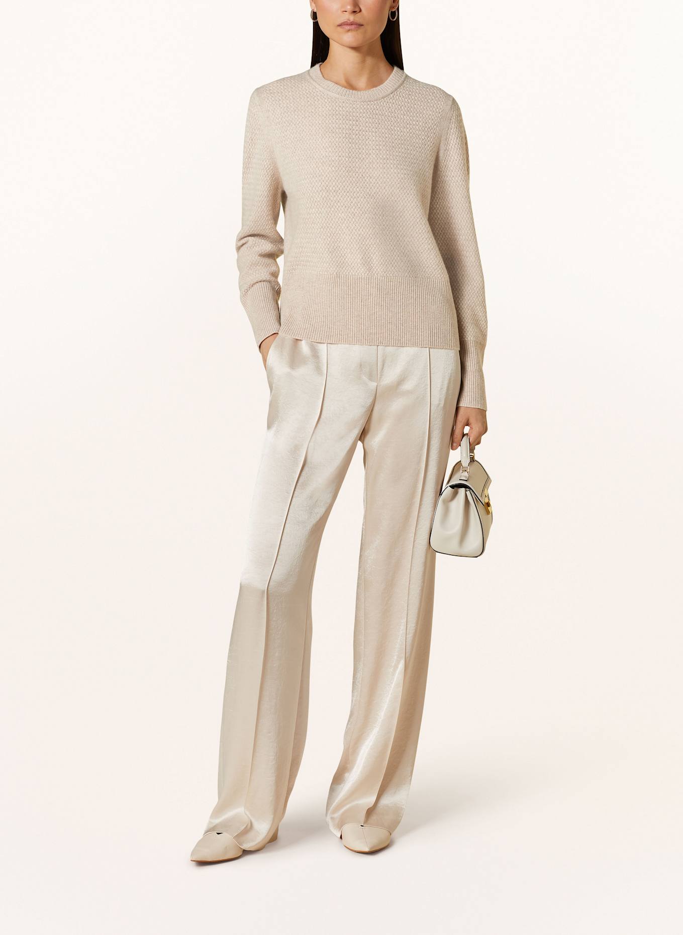 MARC CAIN Pull en cachemire: 129 new pearl melange