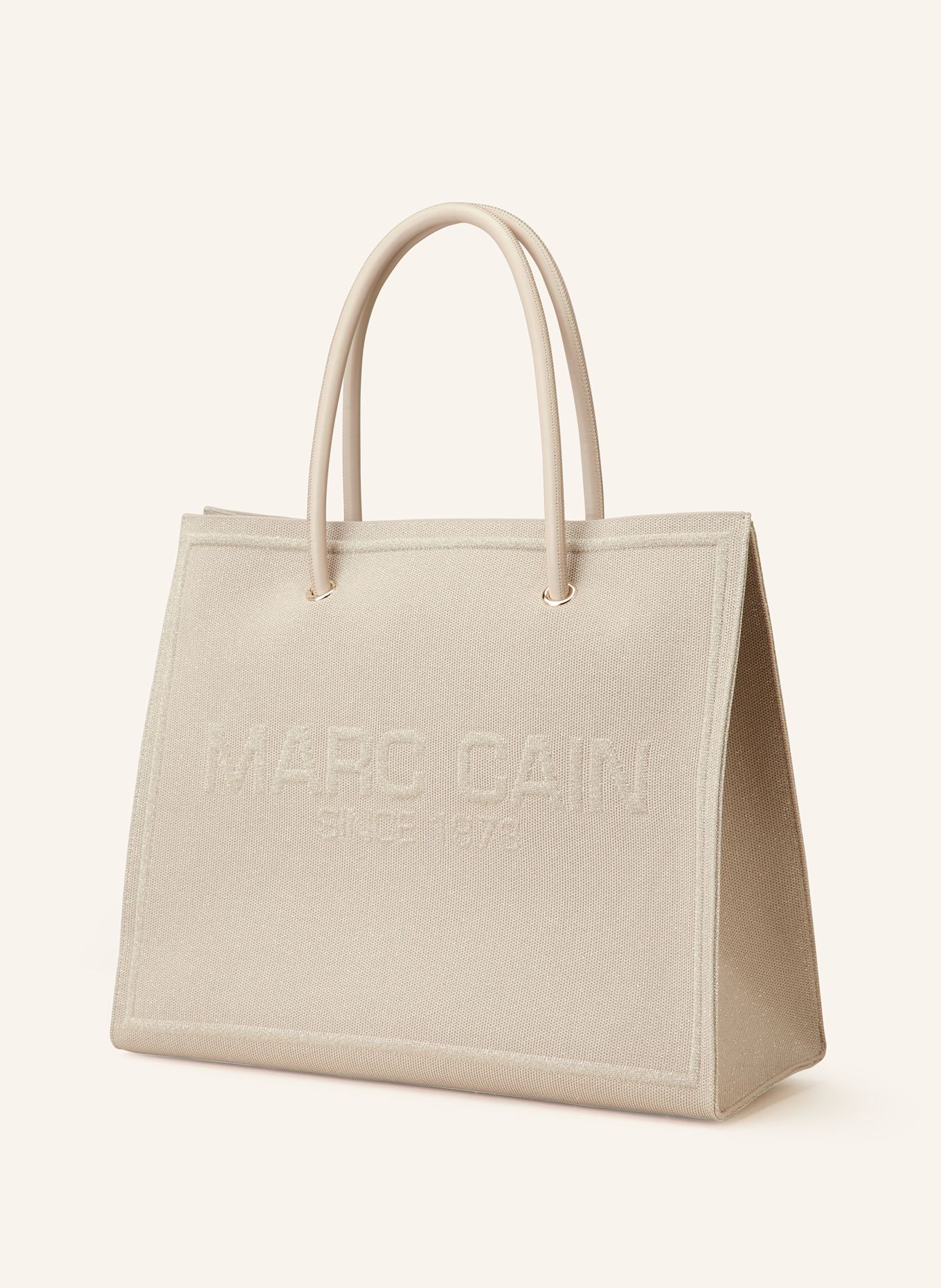 MARC CAIN Shopper with glitter thread: 127 deep pearl