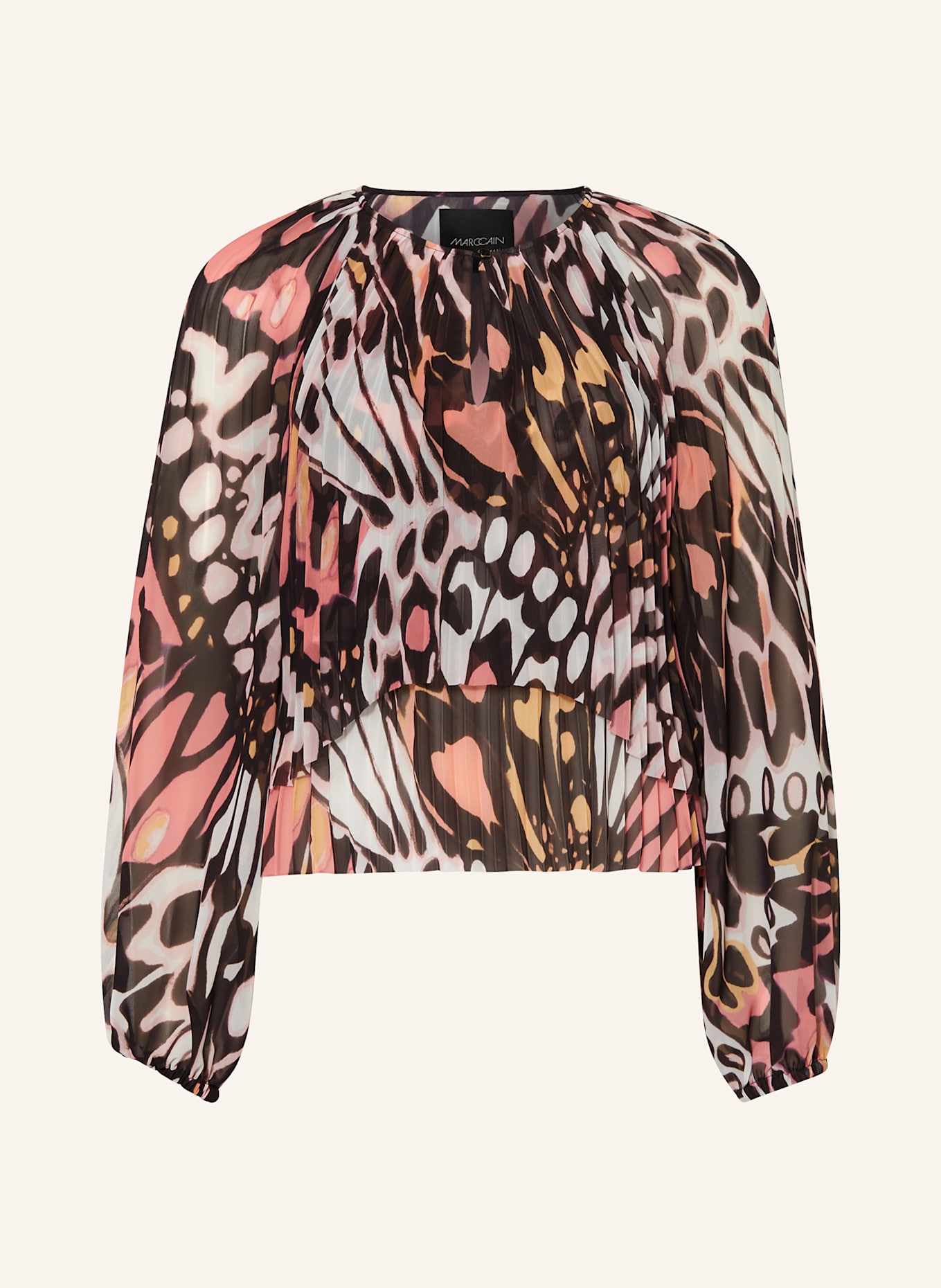 MARC CAIN Blusenshirt mit Plissees: 236 bright candy pink