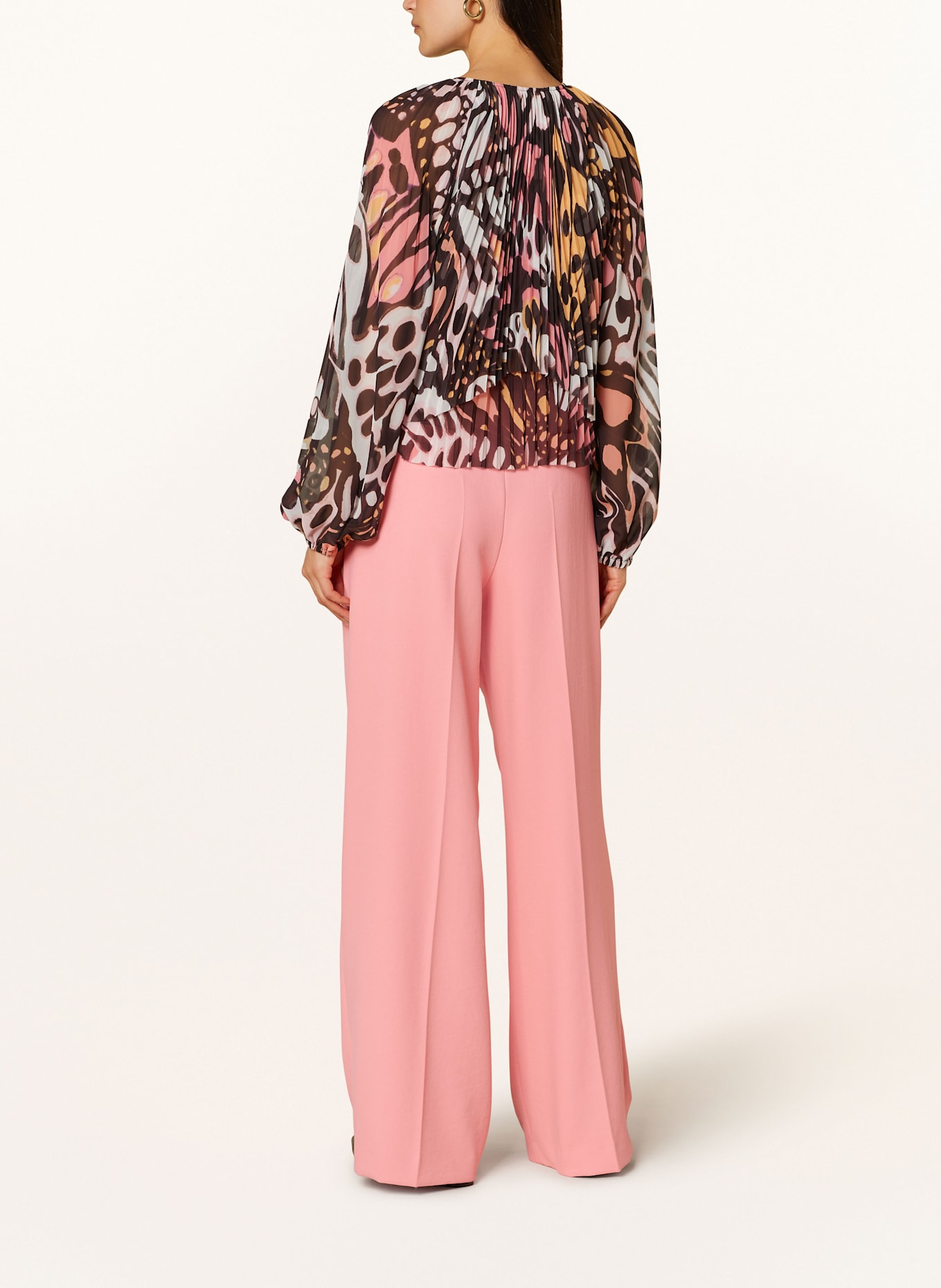 MARC CAIN Blusenshirt mit Plissees: 236 bright candy pink
