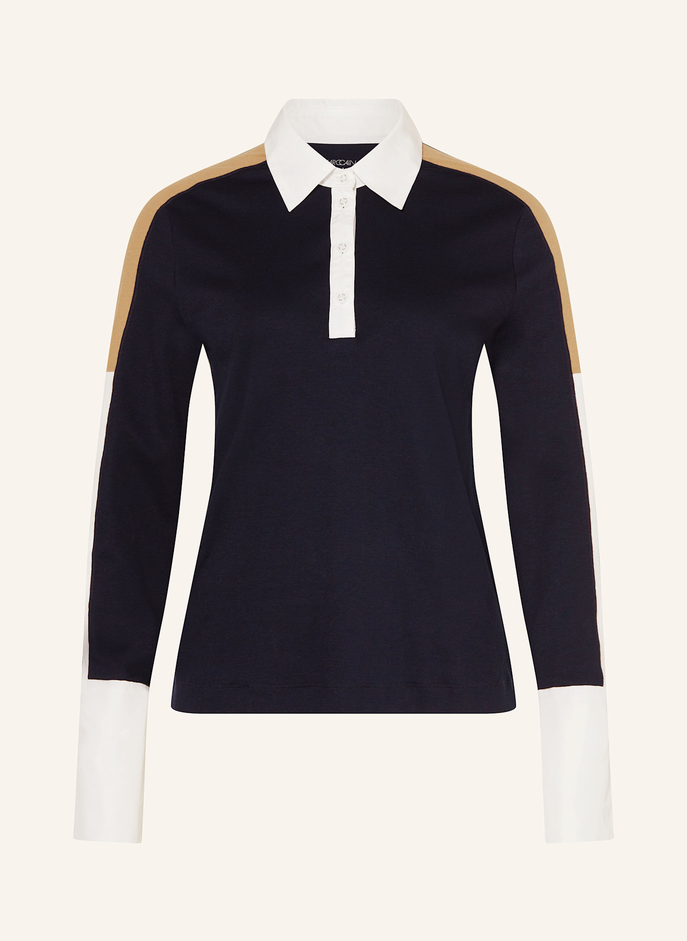 MARC CAIN Jersey polo shirt: 394 navy