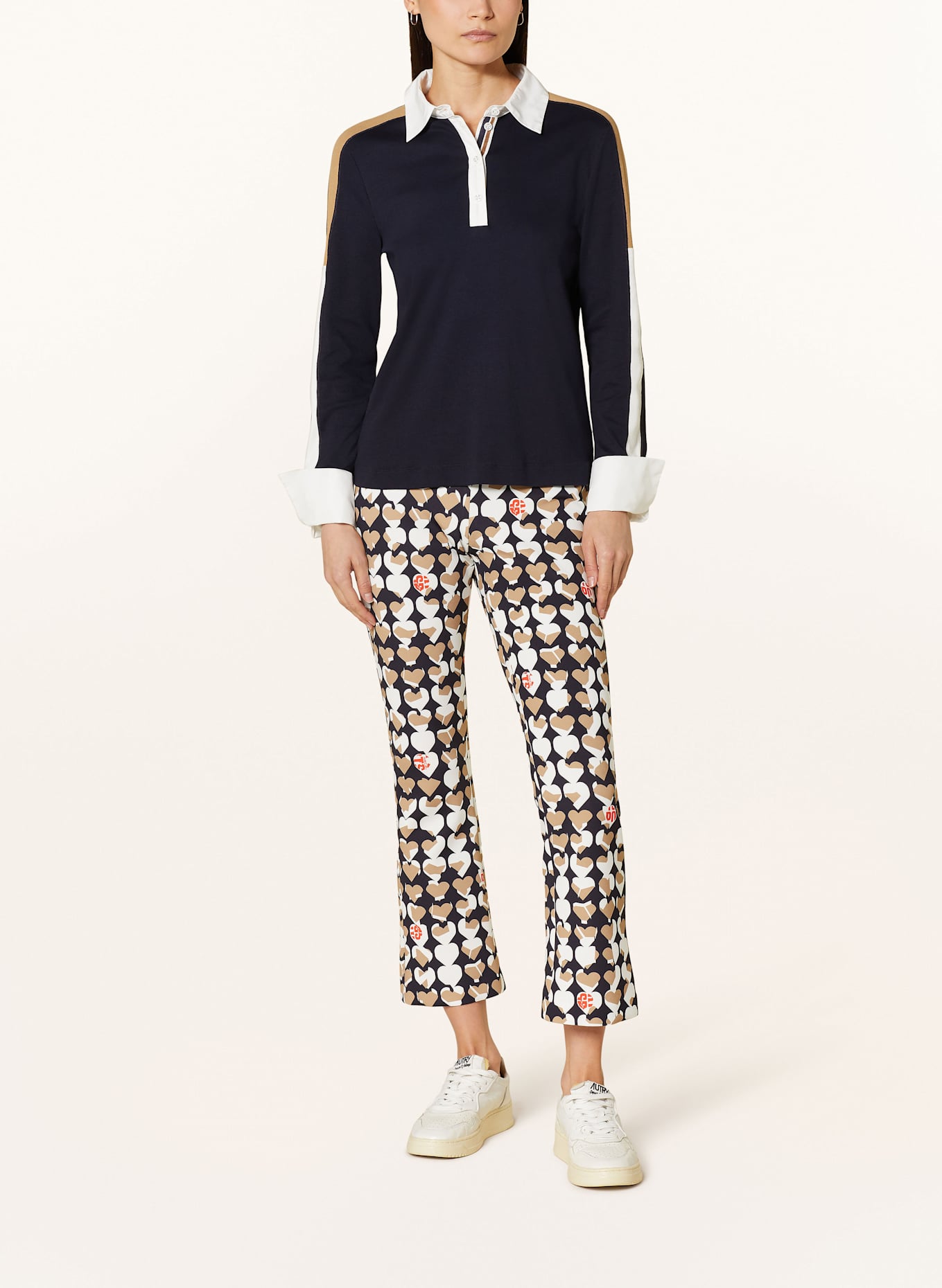 MARC CAIN Jersey polo shirt: 394 navy