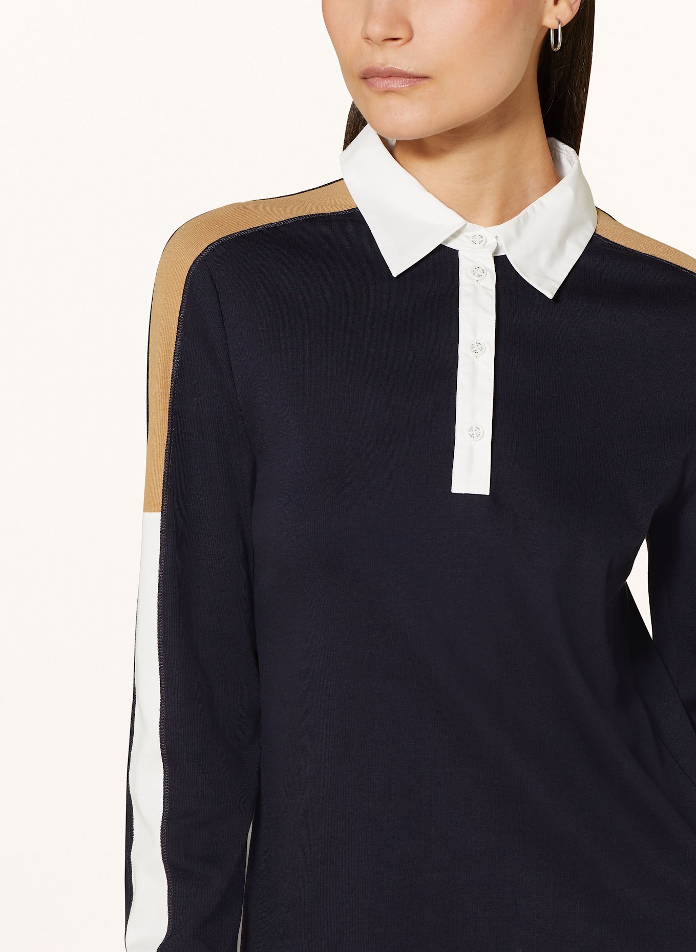 MARC CAIN Jersey polo shirt: 394 navy