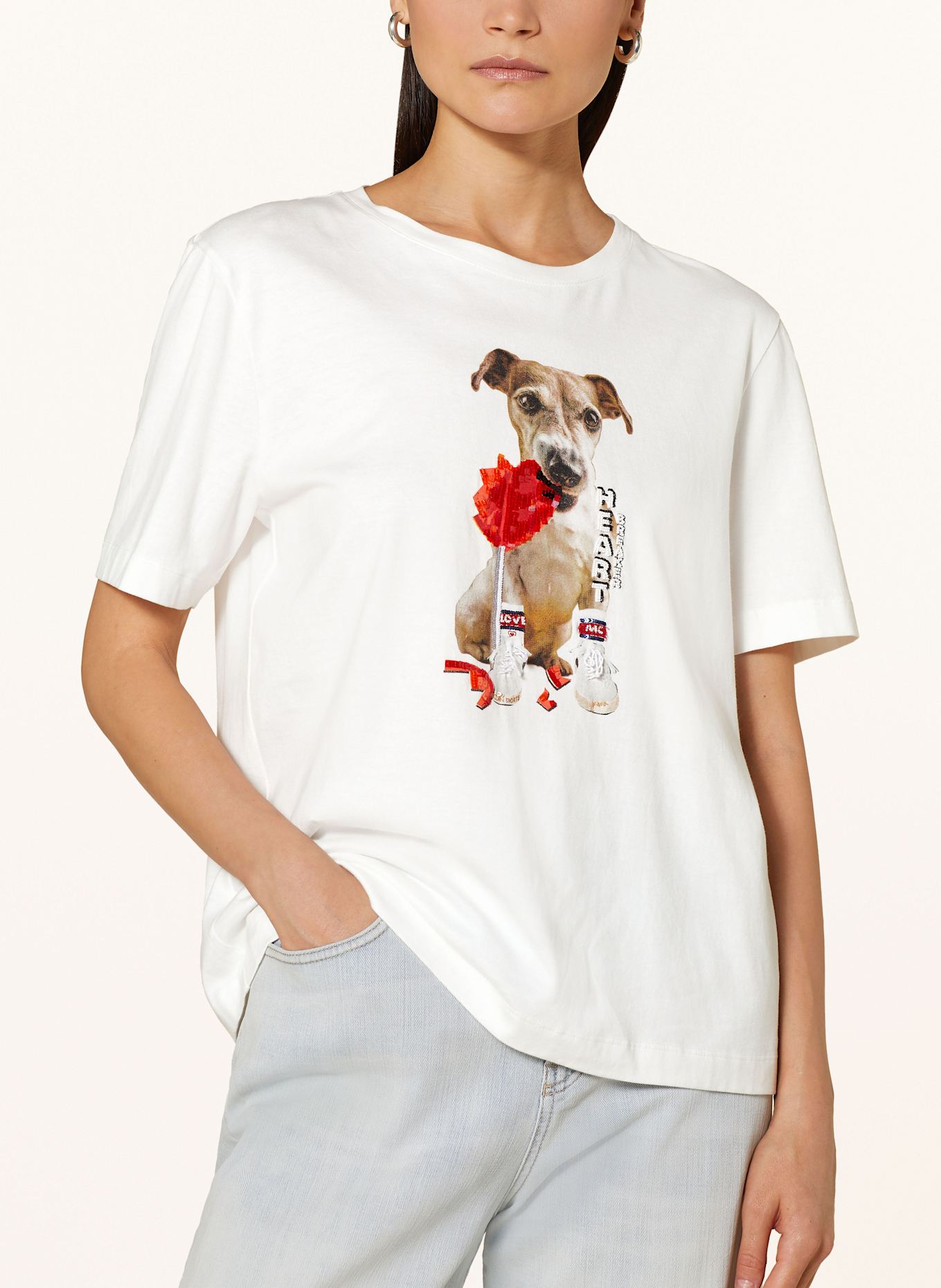 MARC CAIN Tričko s flitry: 110 off