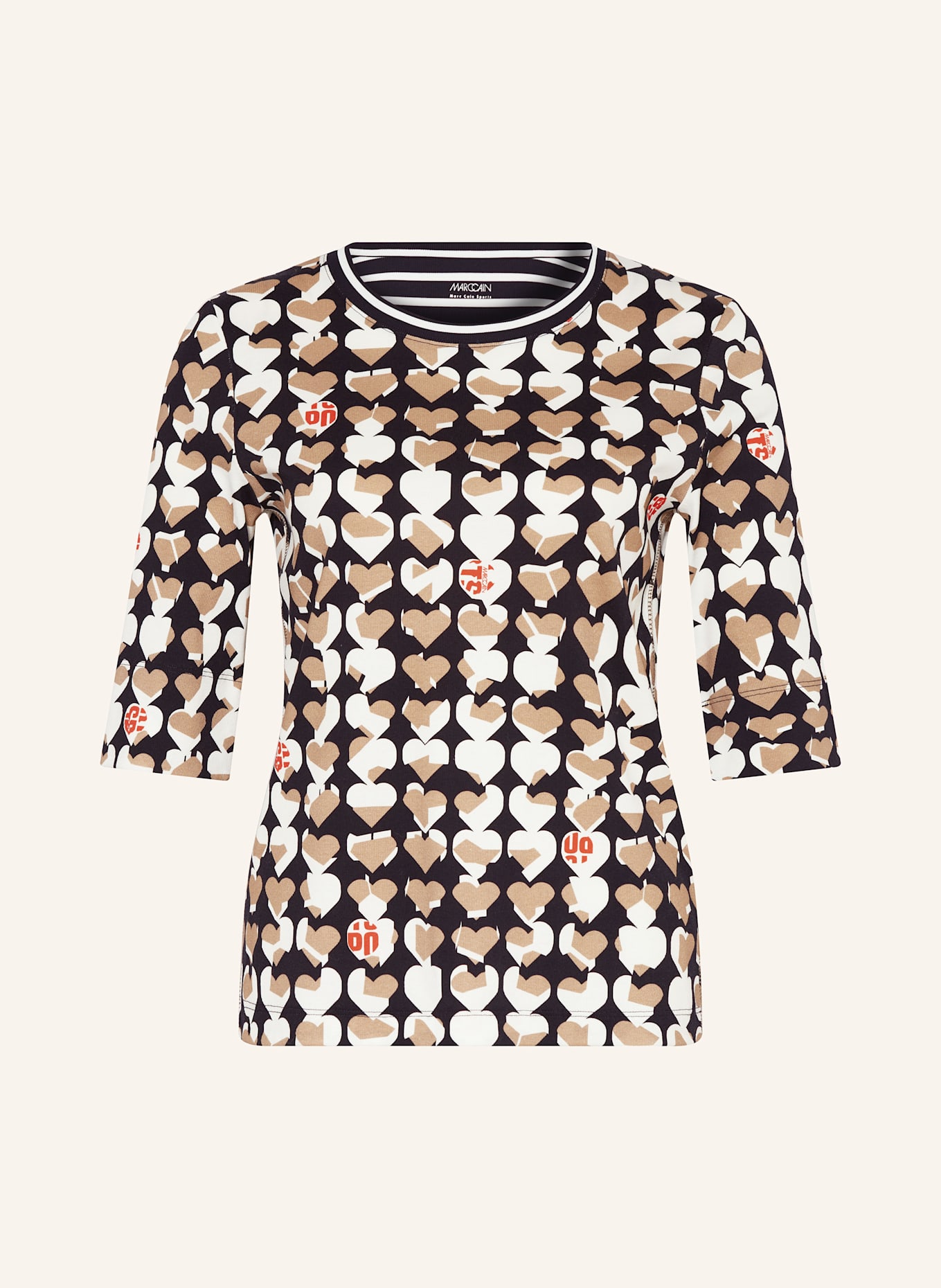 MARC CAIN Shirt with 3/4 sleeves: 394 navy