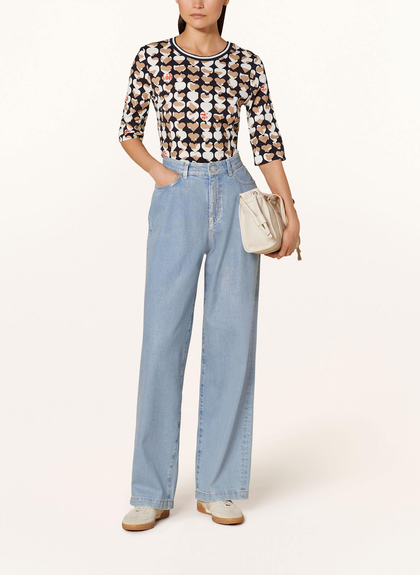 MARC CAIN Shirt with 3/4 sleeves: 394 navy